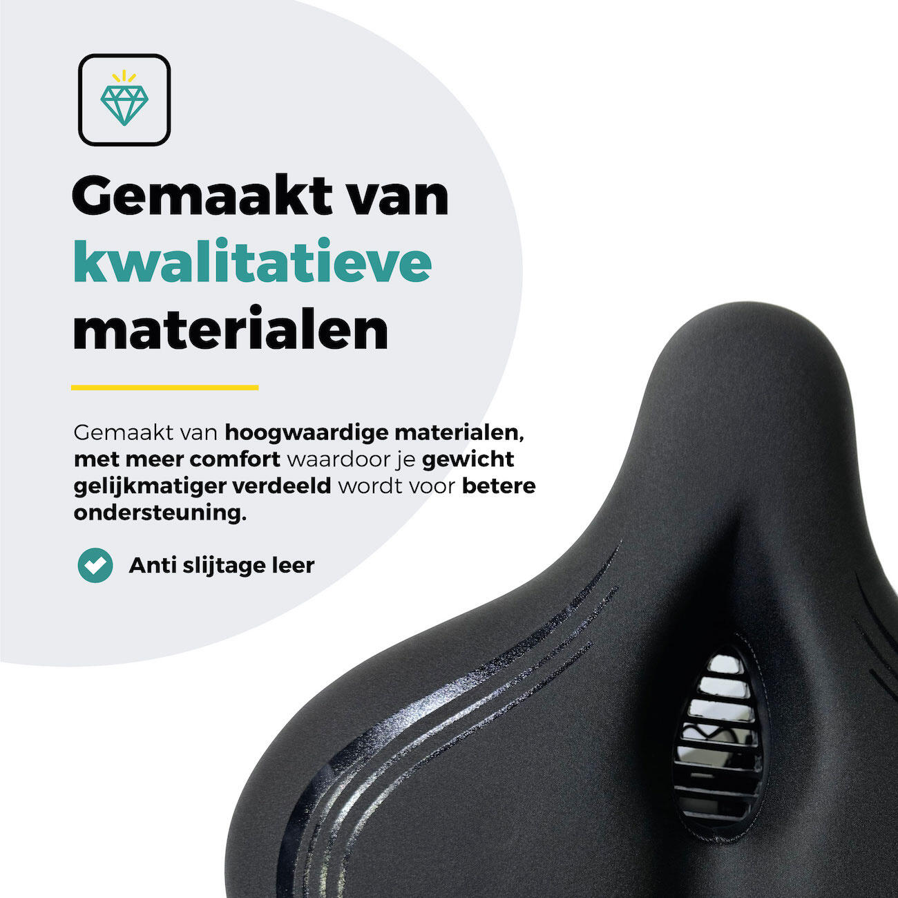 Voltano XXXL Fietszadel - Medicus - Zwart - Uitsparing 5/7