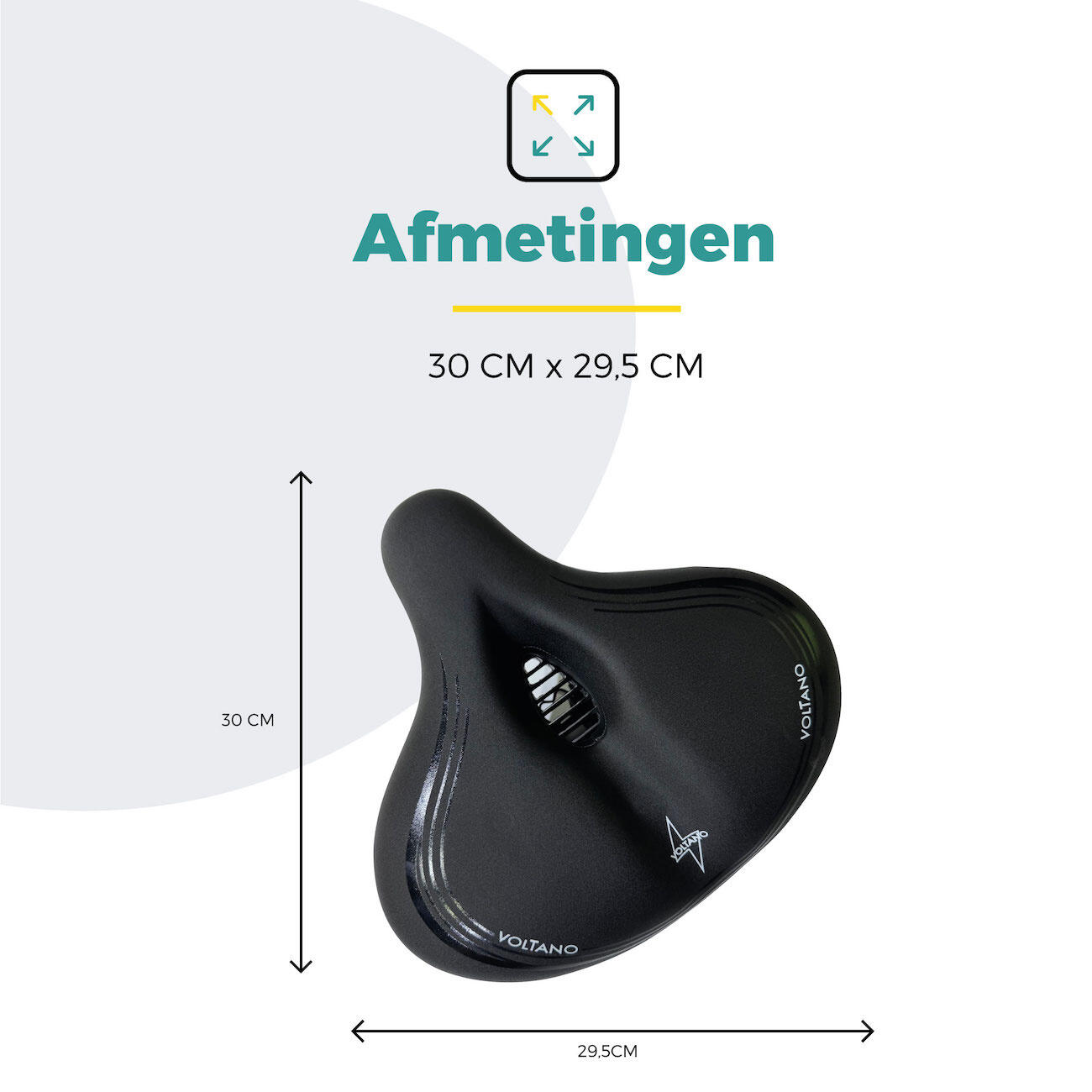 Voltano XXXL Fietszadel - Medicus - Zwart - Uitsparing 4/7