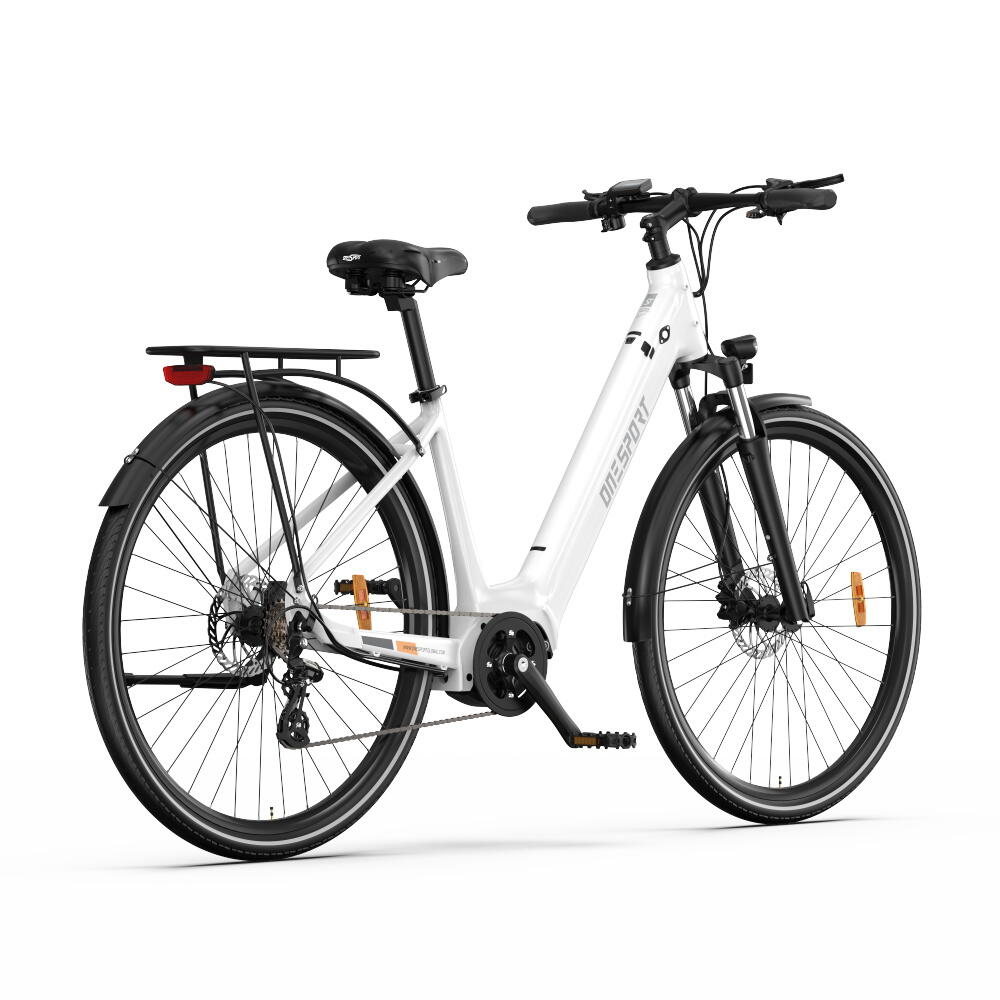 Bicicleta eléctrica urbana OneSport OT07 de 27,5'' con motor central de 250W 5/7