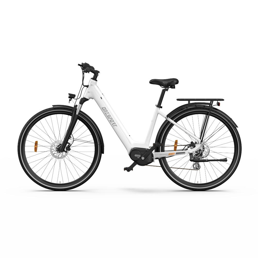 Bicicleta eléctrica urbana OneSport OT07 de 27,5'' con motor central de 250W 3/7