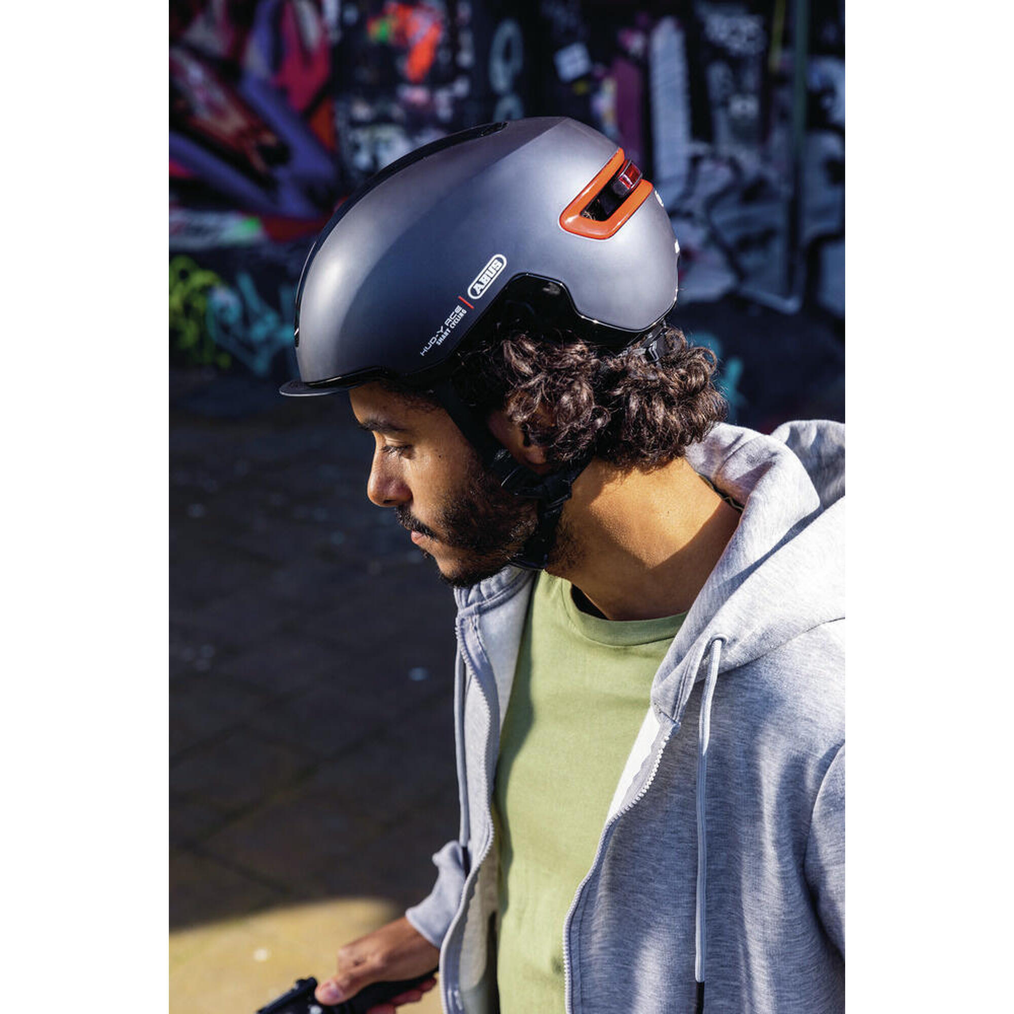 ABUS Kask rowerowy „Hud-Y” ciemnoszary