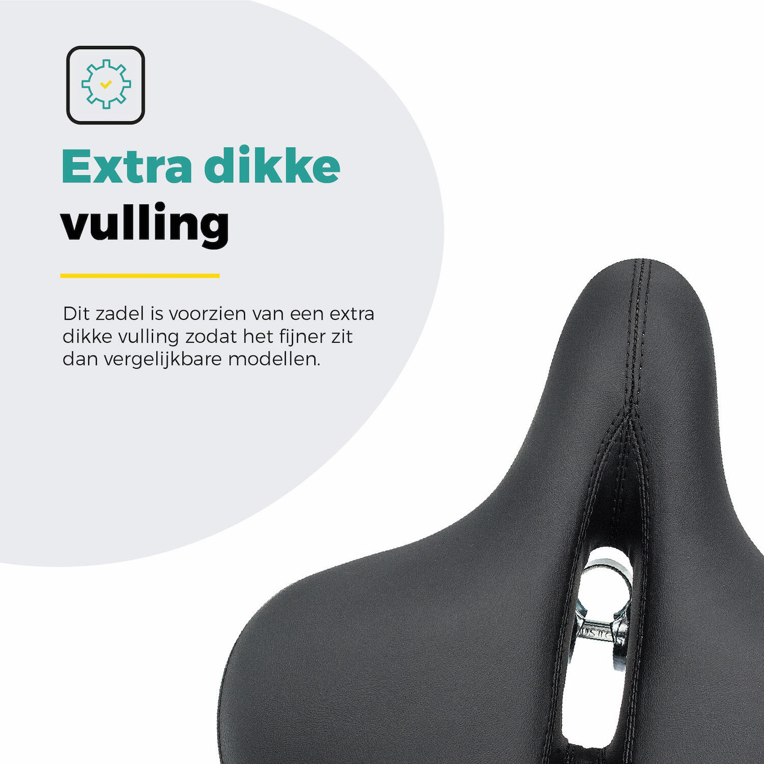Voltano XXXL Fietszadel - Big City - Zwart - Uitsparing 4/7