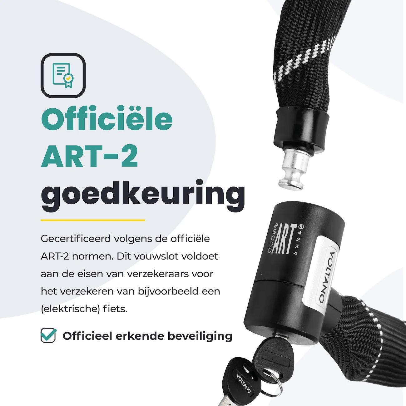 Voltano ART2 Kettingslot - Zwart - 100 CM - ART 2 Slot 4/7