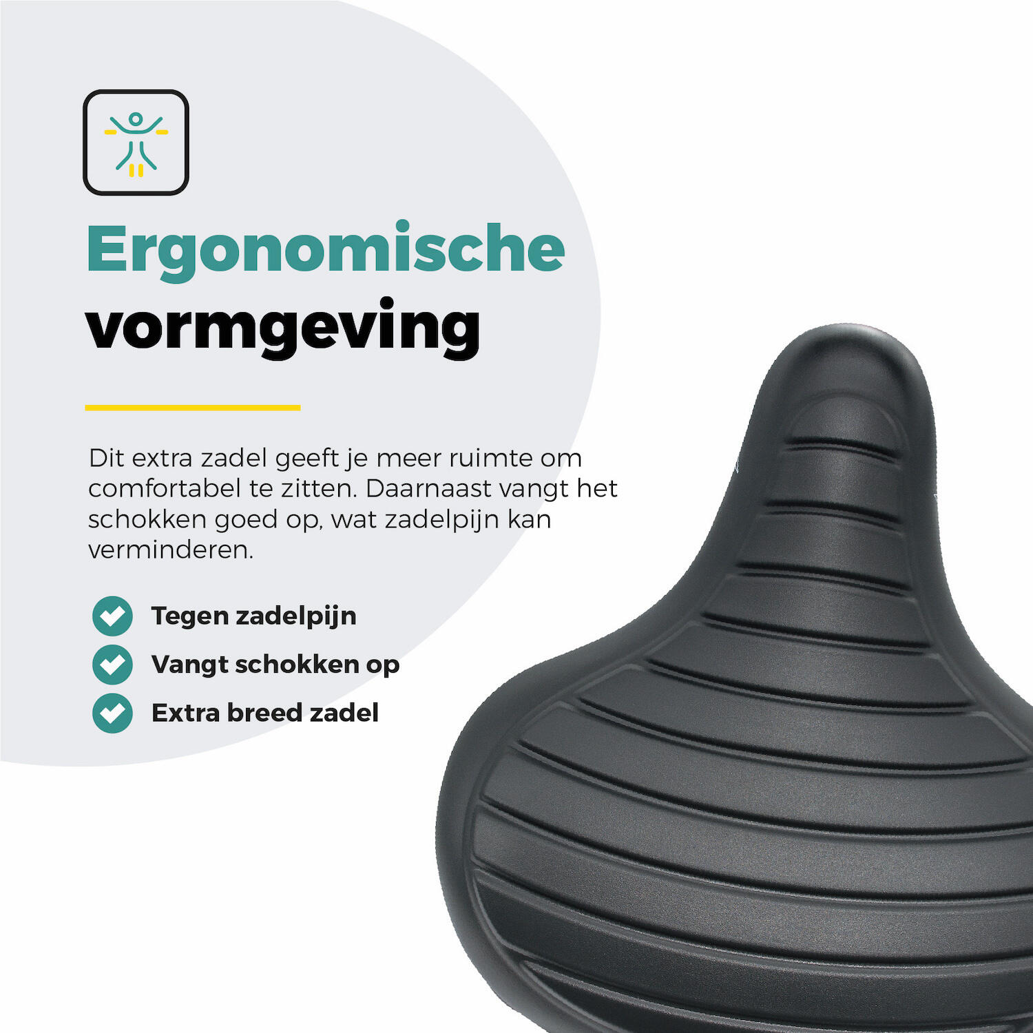 Voltano Drifter Fietszadel Wave 2.0 - Zwart 7/7