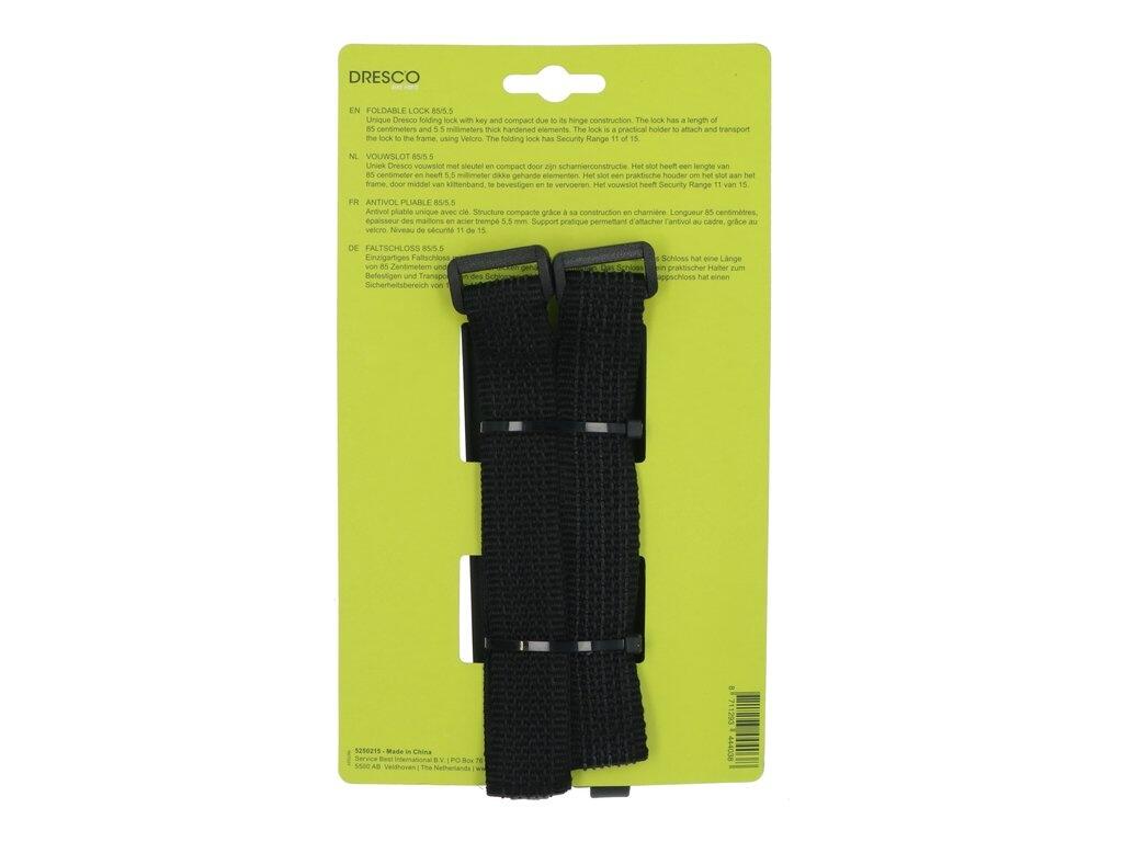 Dresco Vouwslot - 85cm - Zwart - Met Framehouder 2/7