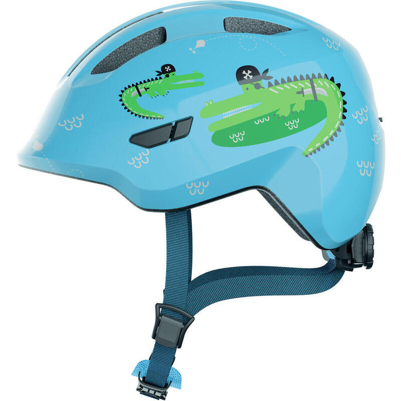 Dziecięcy kask rekreacyjny „Smiley 3.0” niebieski croco błyszczący