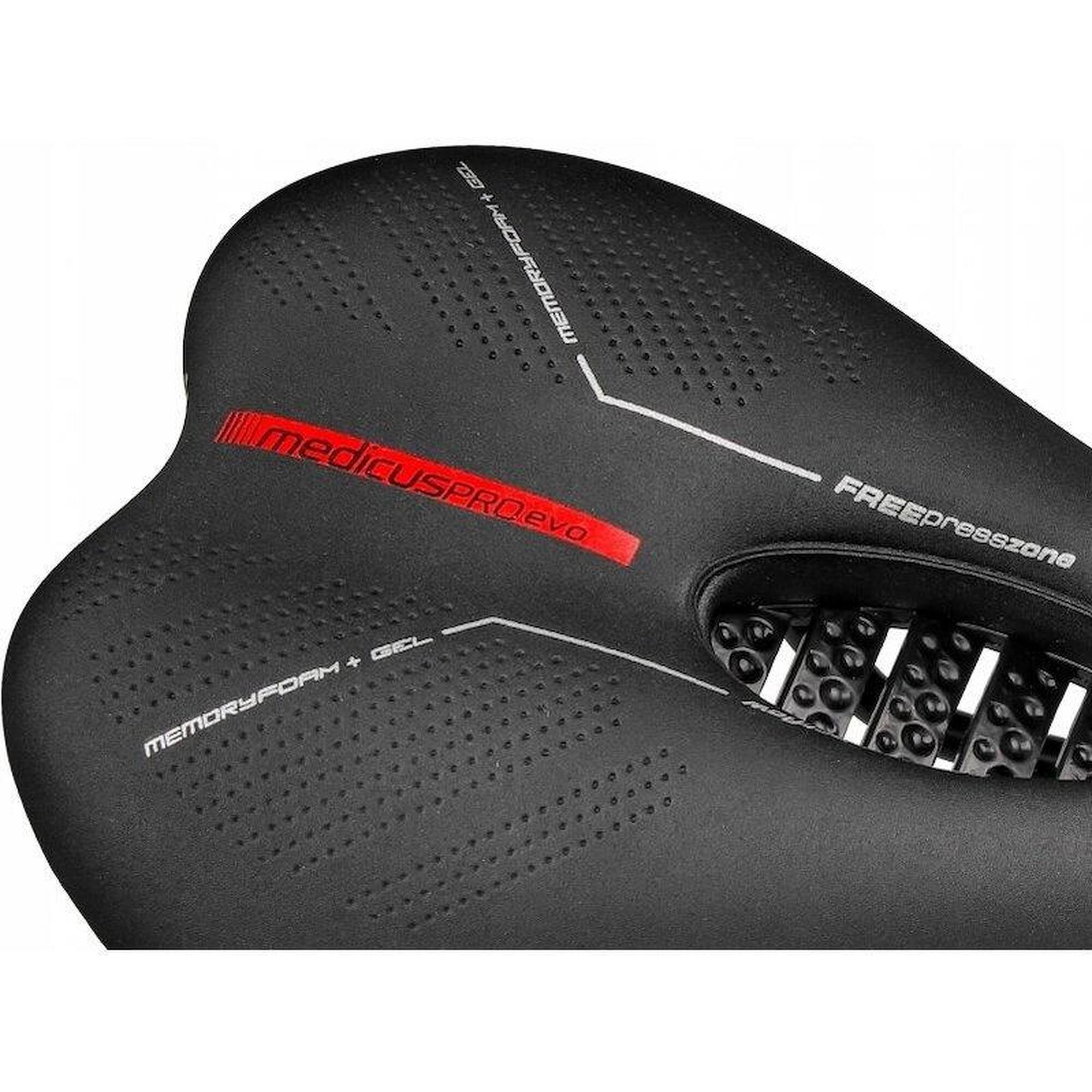 D Sa bicicleta Memory Foam si Gel, Medicus Pro Evo 7.0 MTB, negru, 27.5x13.5cm