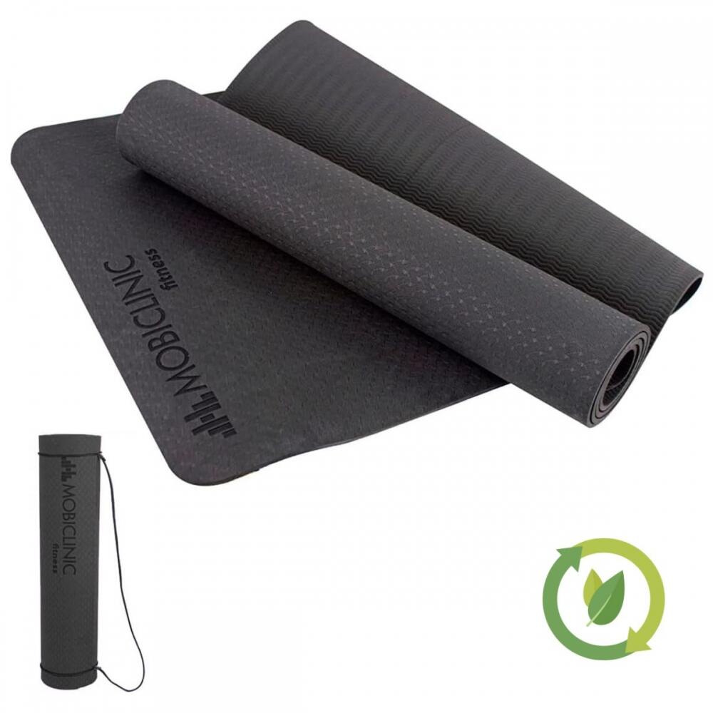MOBICLINIC Yogamat met riem 6 mm dik antislip pilatesmat waterdicht wasbare fitnessmat