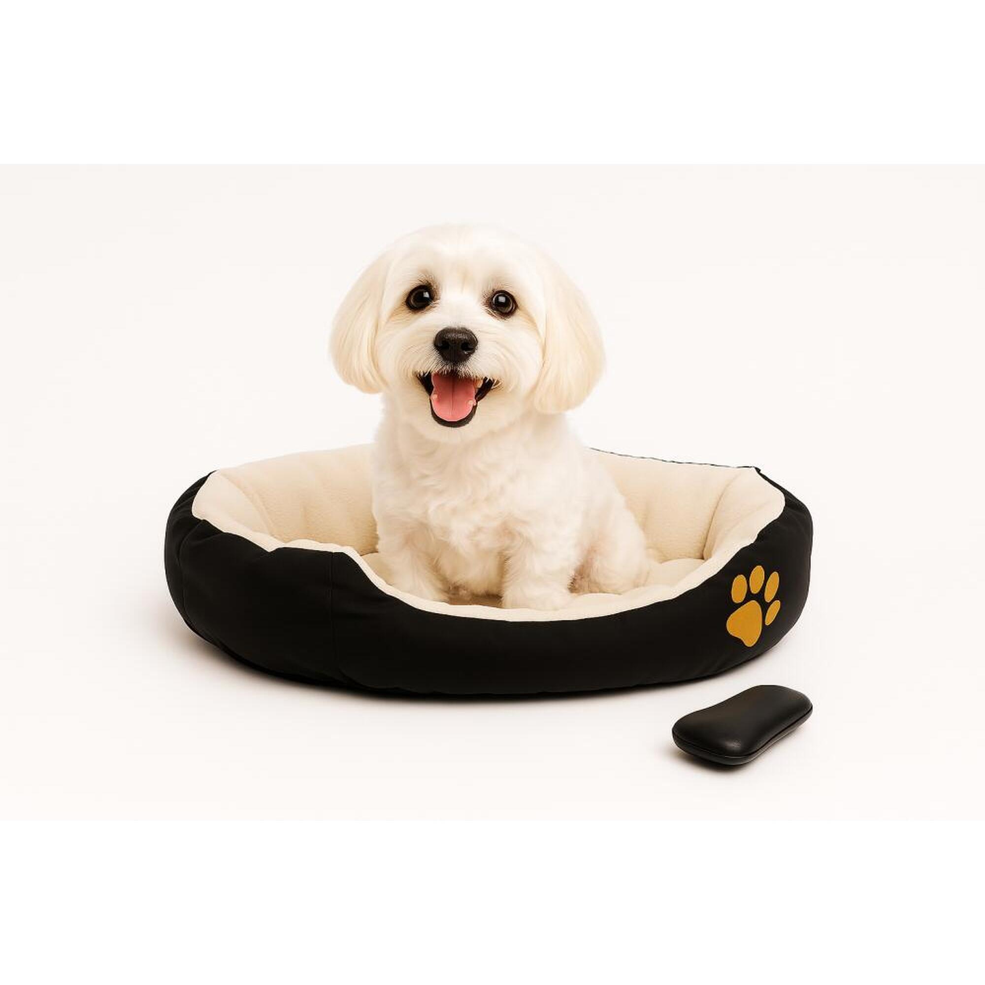 Mobiclinic - Letto Per Cani Morbido Letto Per Gatti Letto Medio Per Cani Varie Misure - Corbeille Pour Chien - Noir - Decathlon