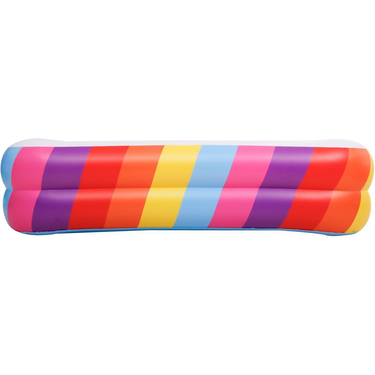 SunClub nagy gyerekmedence téglalap alakú szivárvány színű 195x140x47cm kor:6+év 4/7