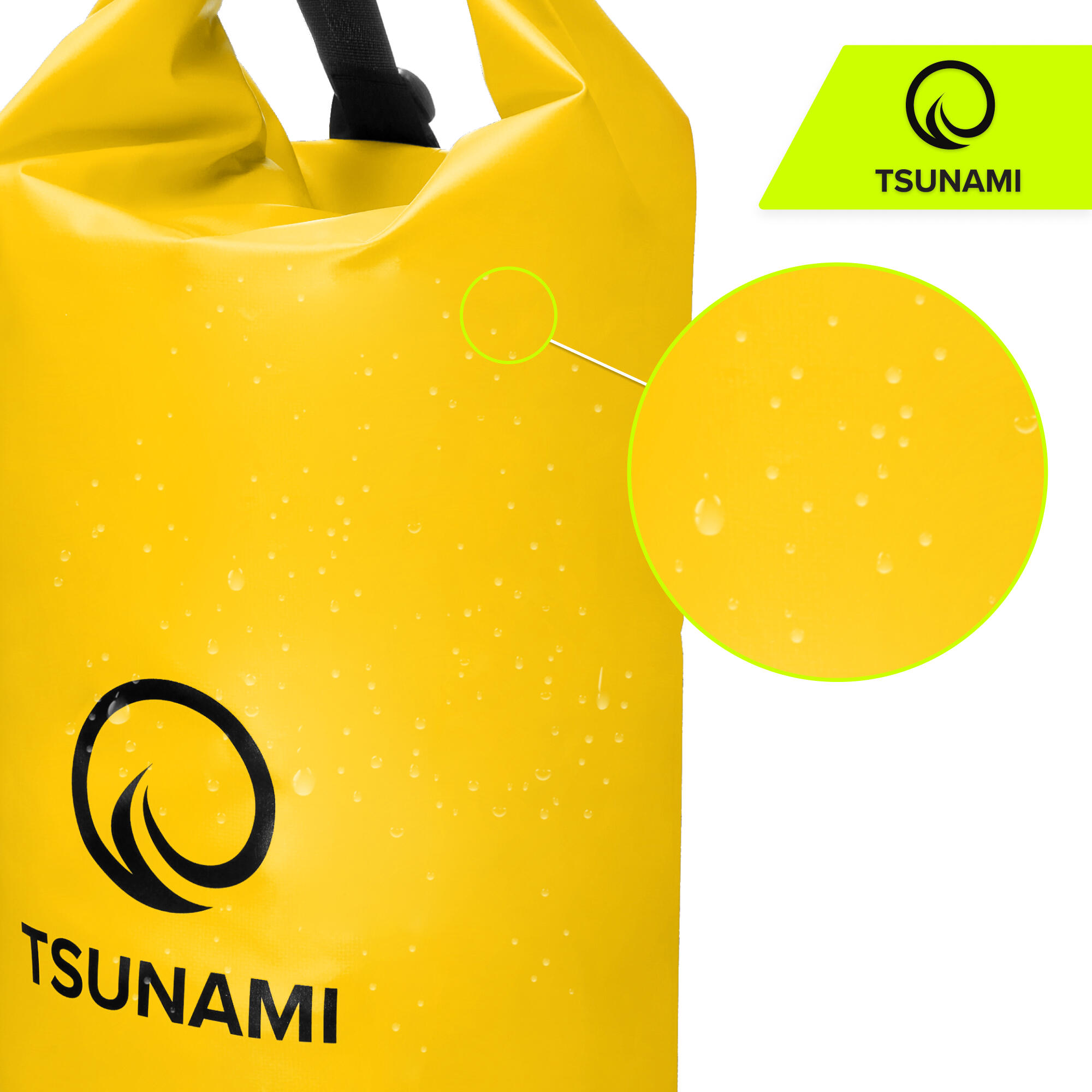 Trockensack 30L Wasserdichter Beutel Seesack Roll-Top Outdoor TSUNAMI 5/7