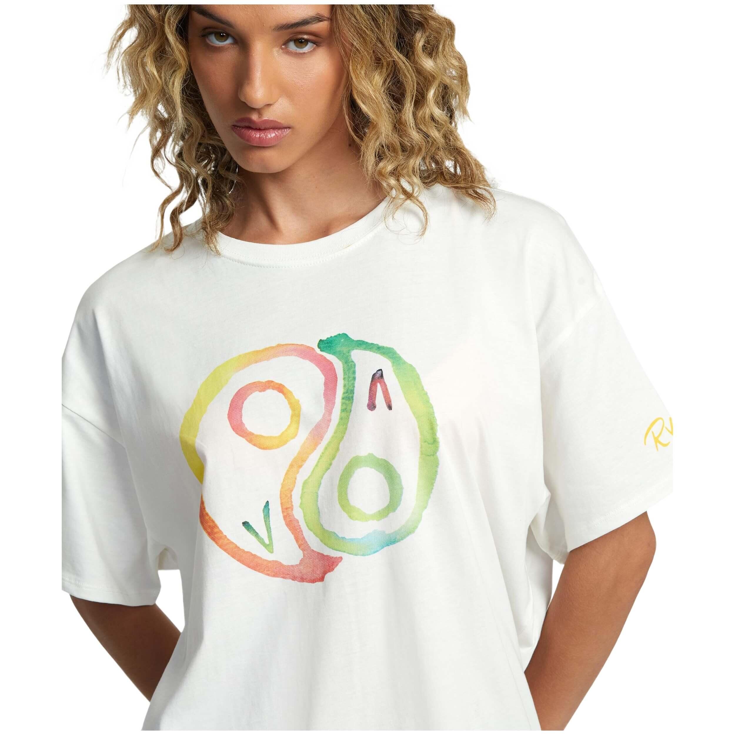 T-shirt Rvca modelo AVJZT00773-VWT para mulheres 6/7