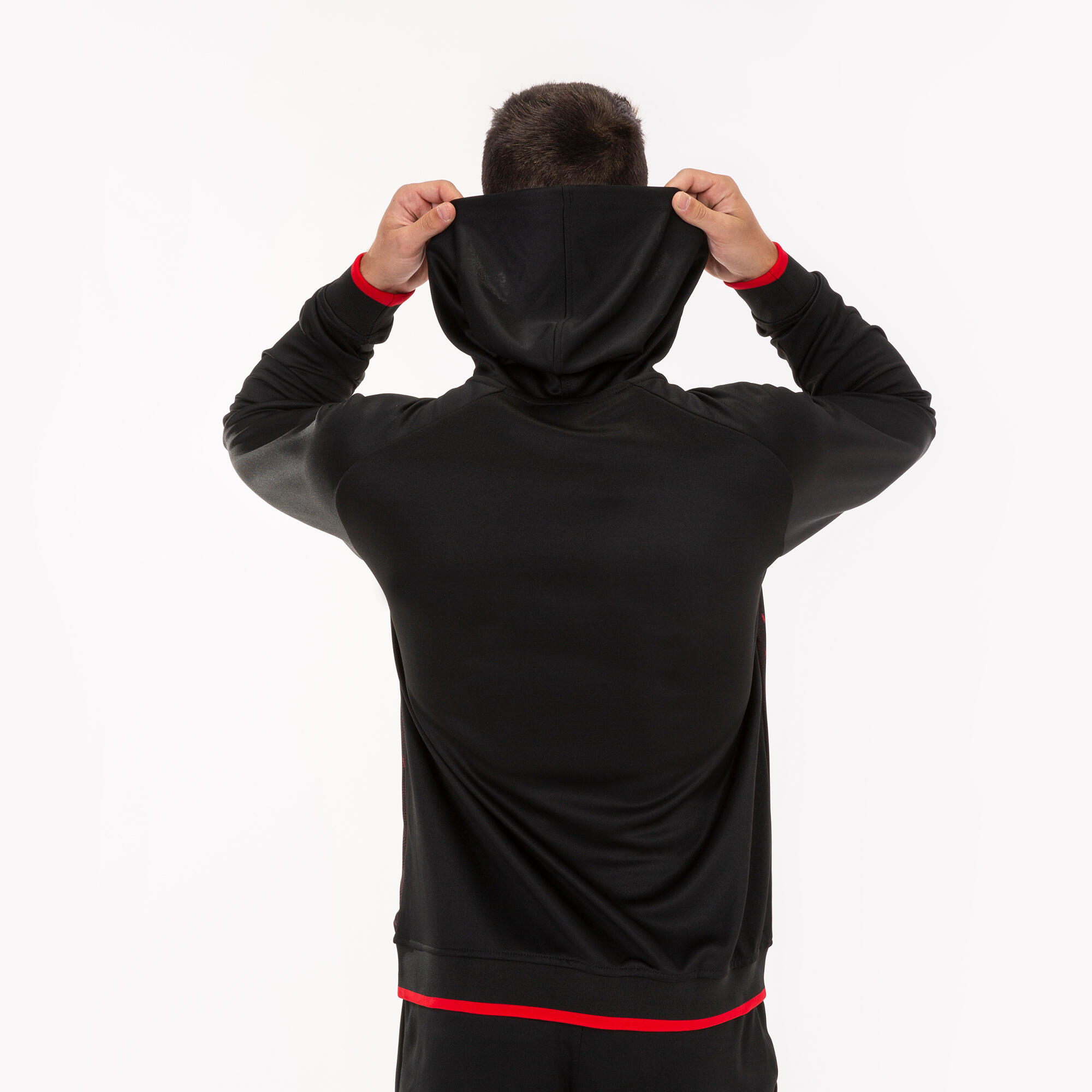 Chaqueta con capucha Niño Joma Supernova negro rojo 5/5