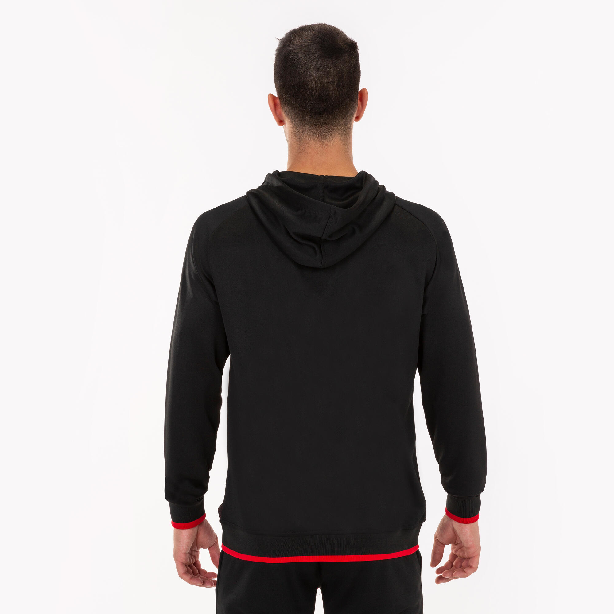 Chaqueta con capucha Niño Joma Supernova negro rojo 3/5