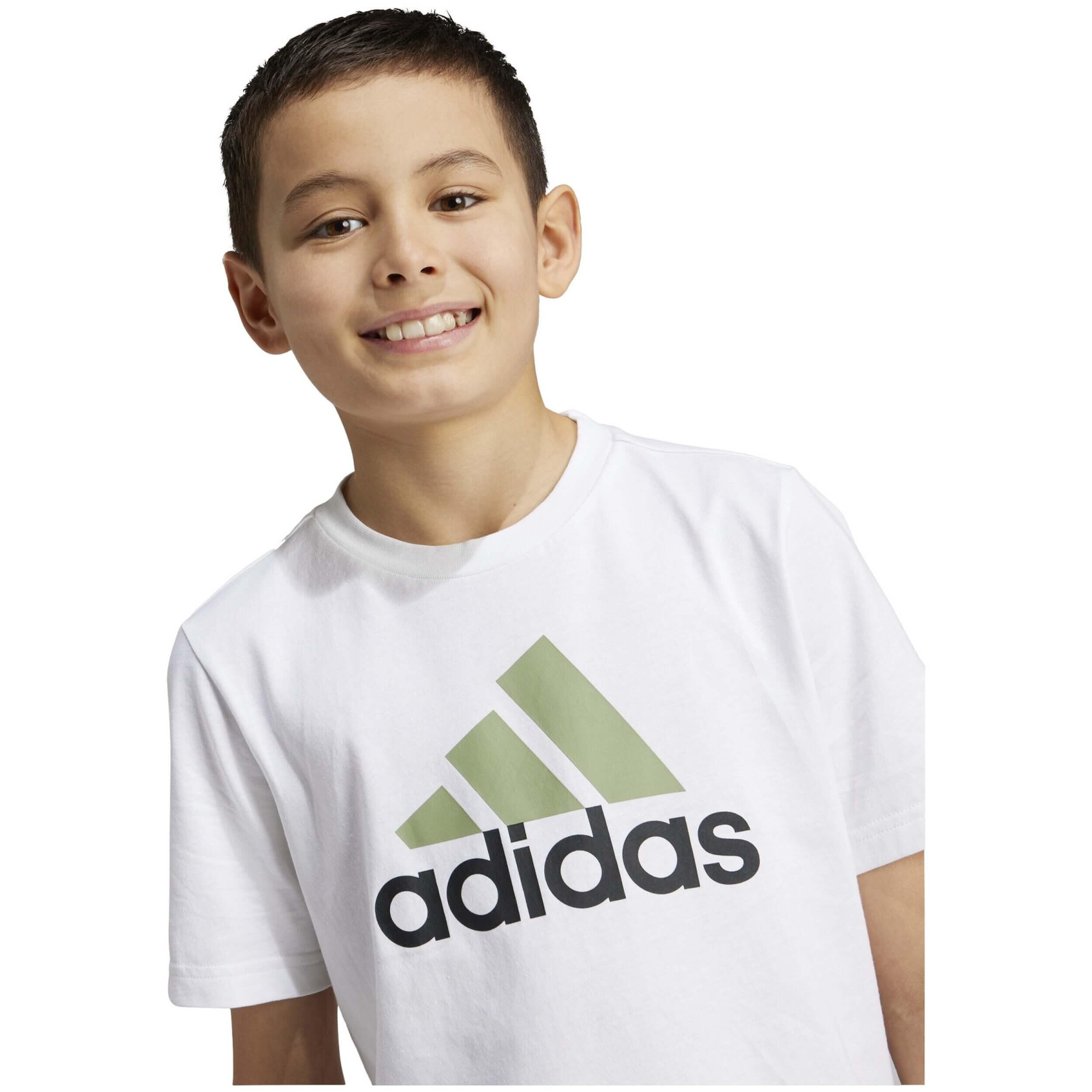 Maglia a maniche corte Adidas Essentials 2 Big Logo per ragazzi 4/4