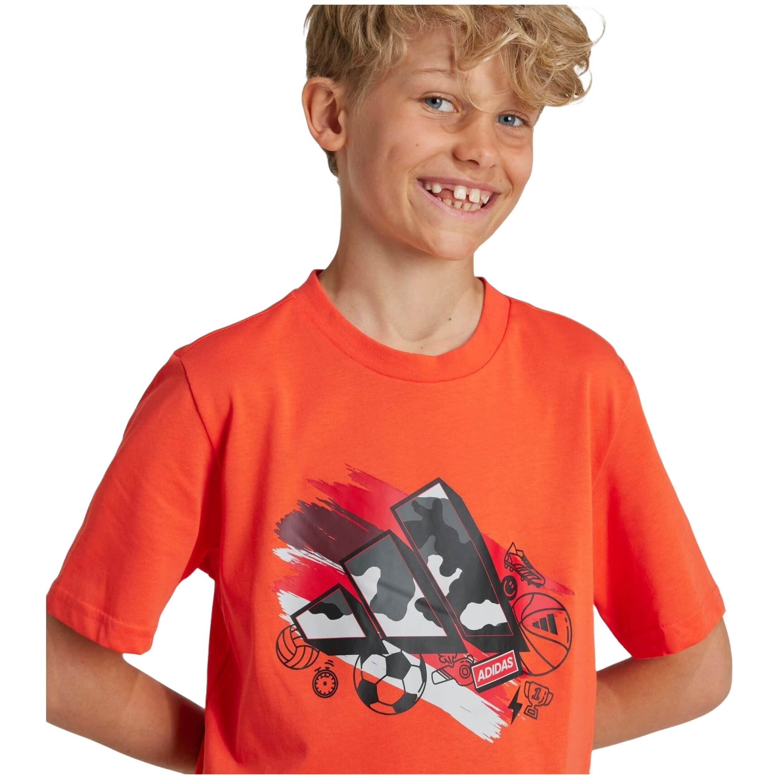 Maglia a maniche corte Adidas modello IW2488 per unisex ragazzi 5/5