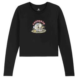 T-shirt à manches longues Converse SNAKE IN Skull pour femmes