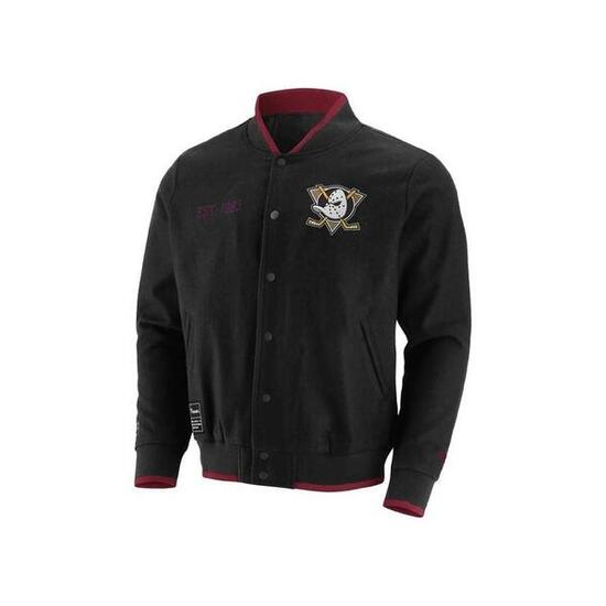 Jas Fanatics NHL Anaheim Ducks Letterman Team voor mannen