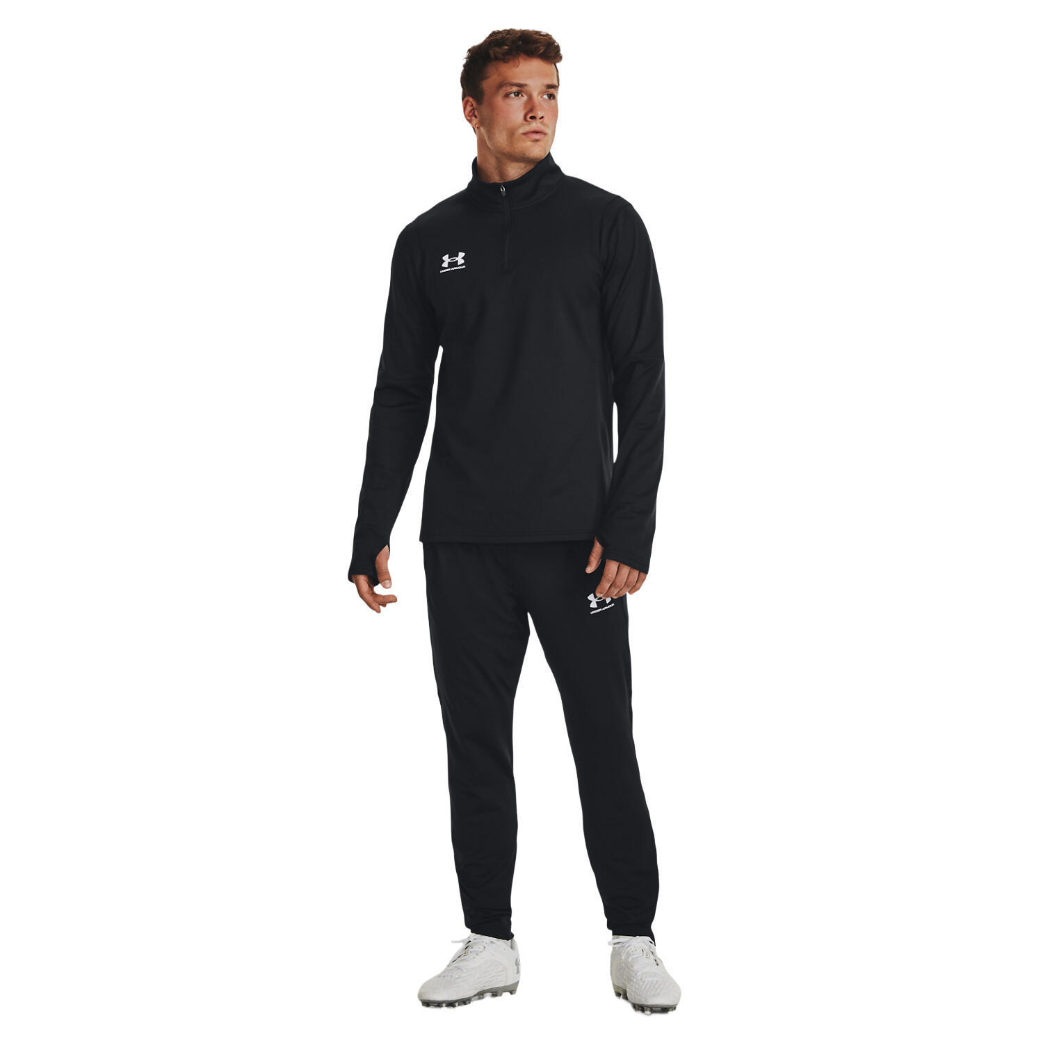 "UA Challenger" Midlayer mit kurzem Reißverschluss für Herren Schwarz 3/3