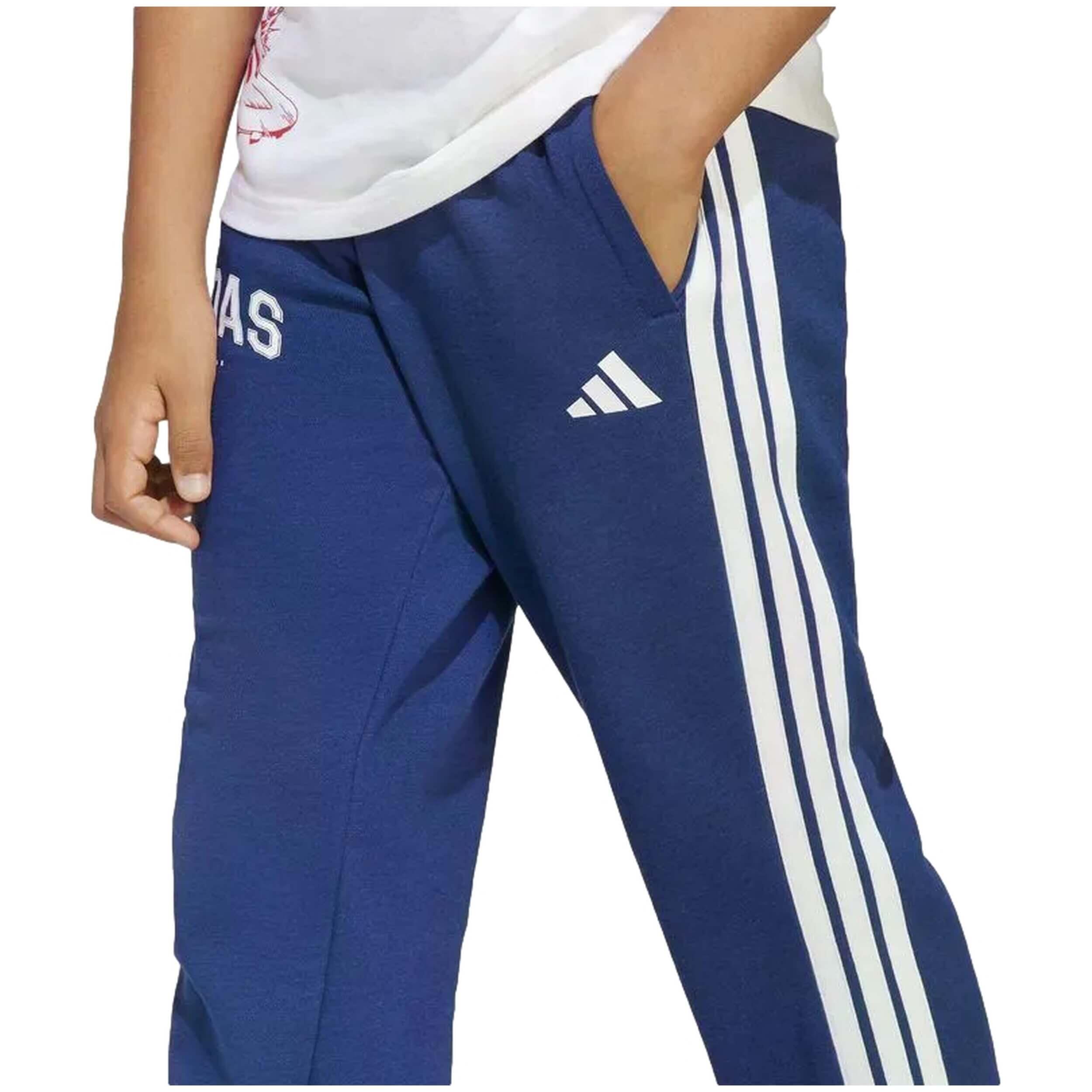 Pantalon largo Adidas 3 Stripes para niños unisex 4/4