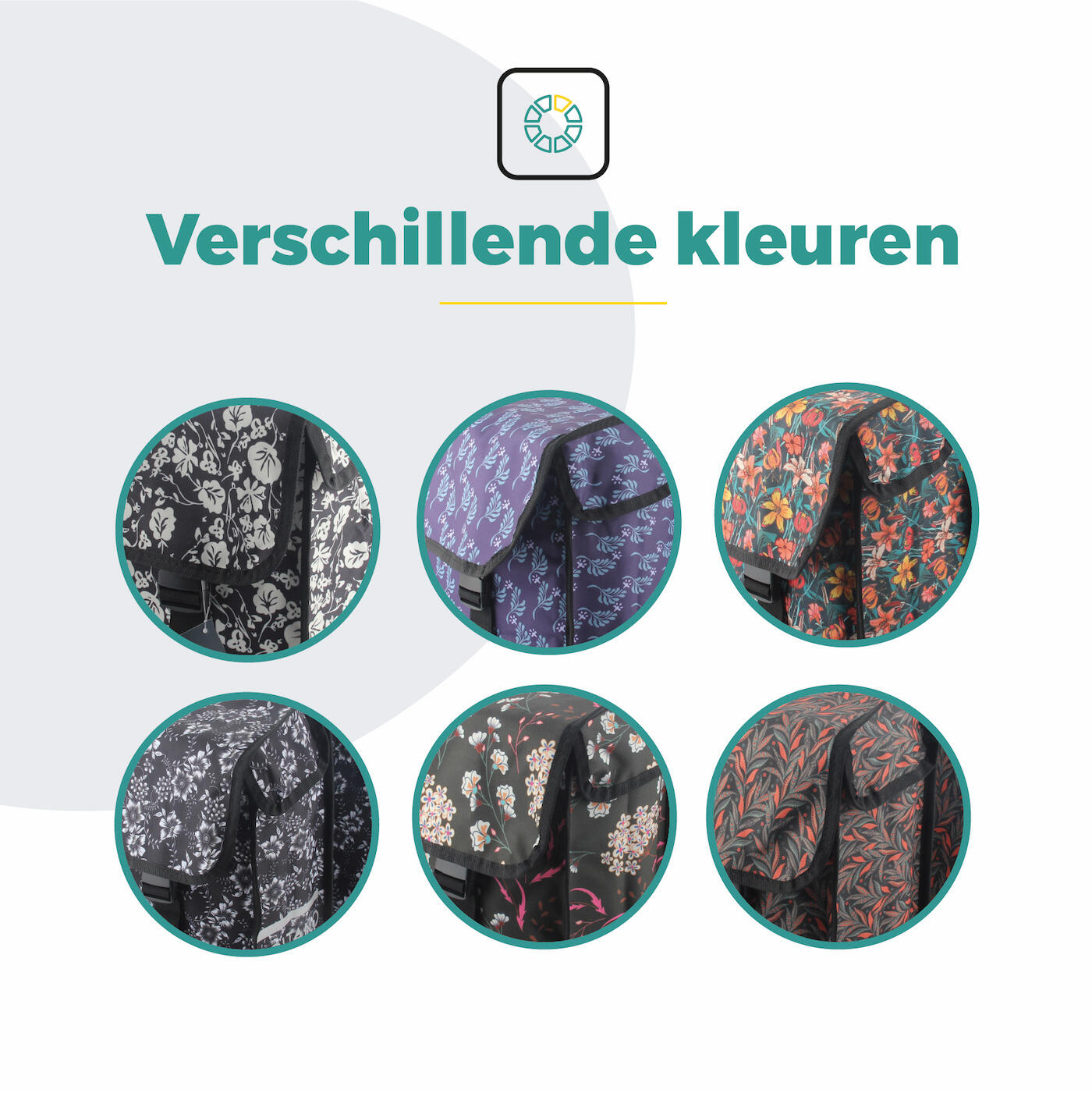 Voltano Dubbele Fietstas Crimson Leaf - 38 Liter - Waterdicht Polyester 5/7