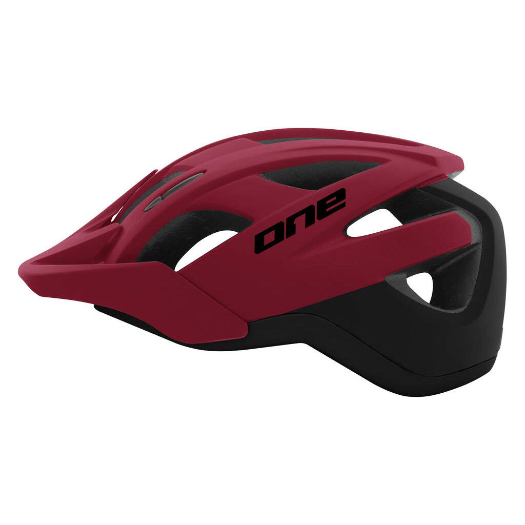 Trail Pro Fietshelm Verstelbaar Bordeaux/Zwart Maat 55-58 cm (M) 6/6