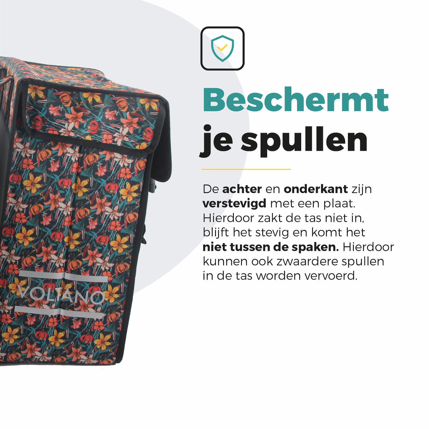Voltano Dubbele Fietstas XXL - Floral Fiesta - 60 Liter 5/7