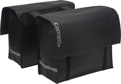 New looxs cameo dubbele fietstas - mat zwart - 46 liter - bisonyl