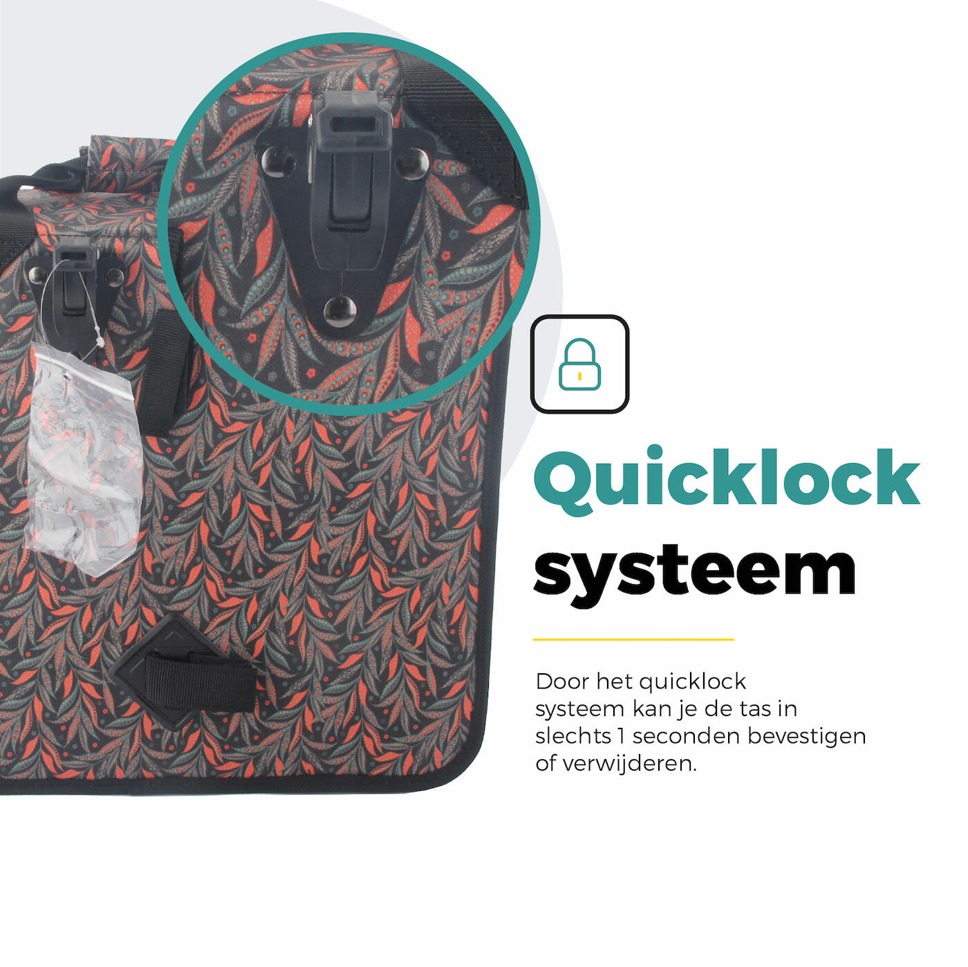 Voltano Voorgevormde Enkele Fietstas / Pakaftas - Crimson Leaf - 17L 4/7