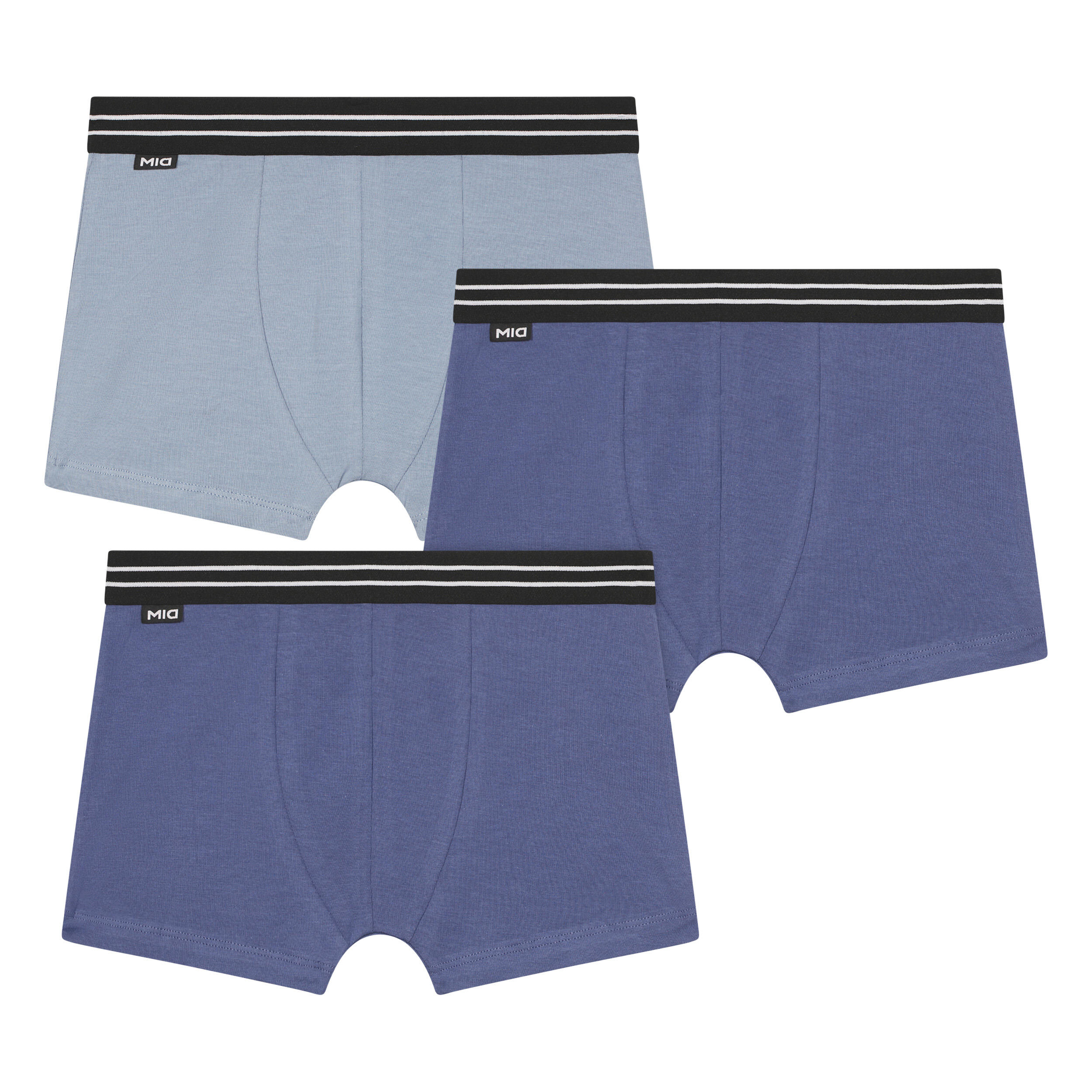 Dim - Lot De 3 Boxers Garçon - Caleçon - Bleu|gris - 14 À 16 Ans - Decathlon