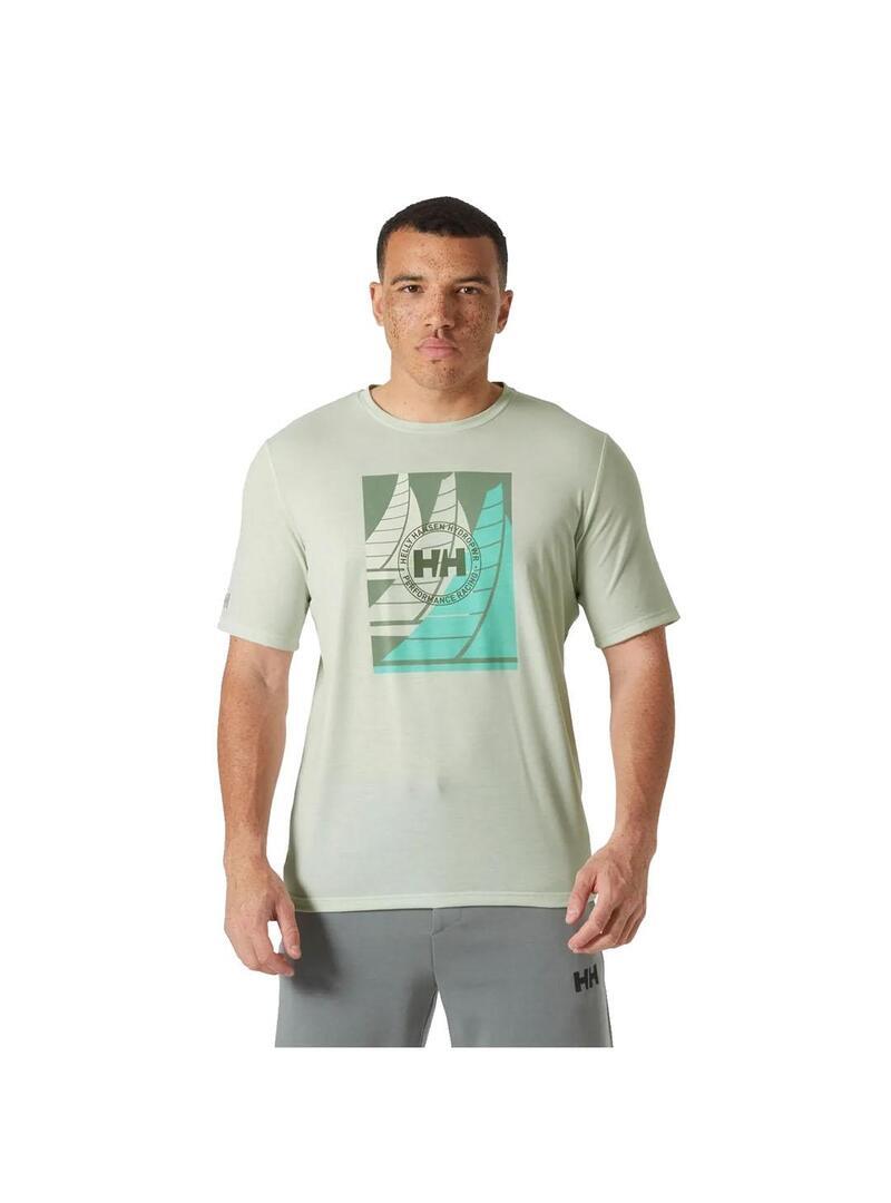 Polo de navegación, camisetas para hombre Helly Hansen Sailing verde. 3/5