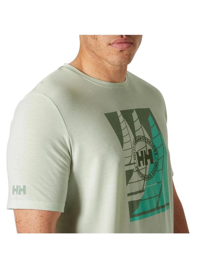 Polo de navegación, camisetas para hombre Helly Hansen Sailing verde. 5/5