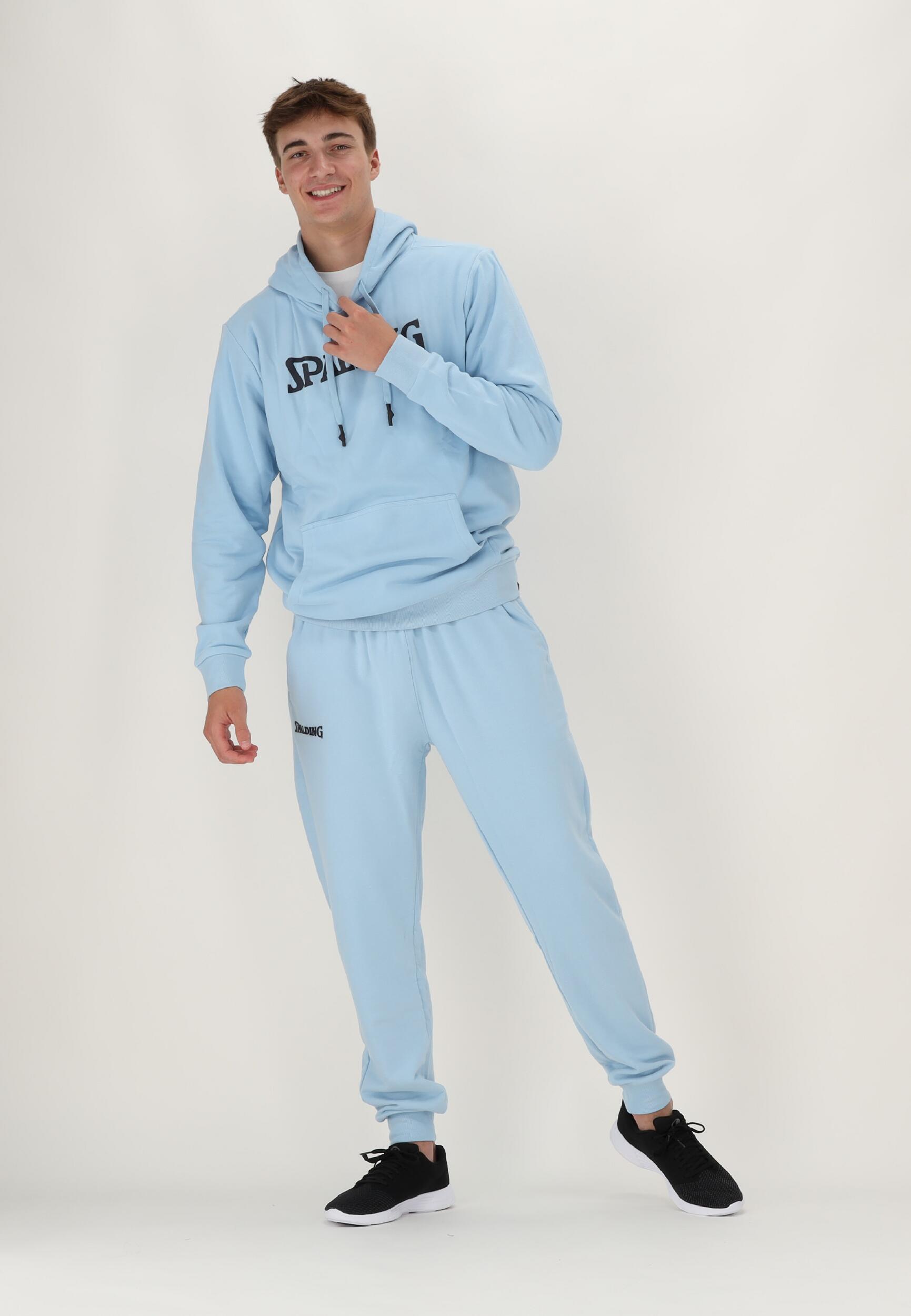 HOODIE HOMME DE BASKET light blue-navy Spalding 5/5