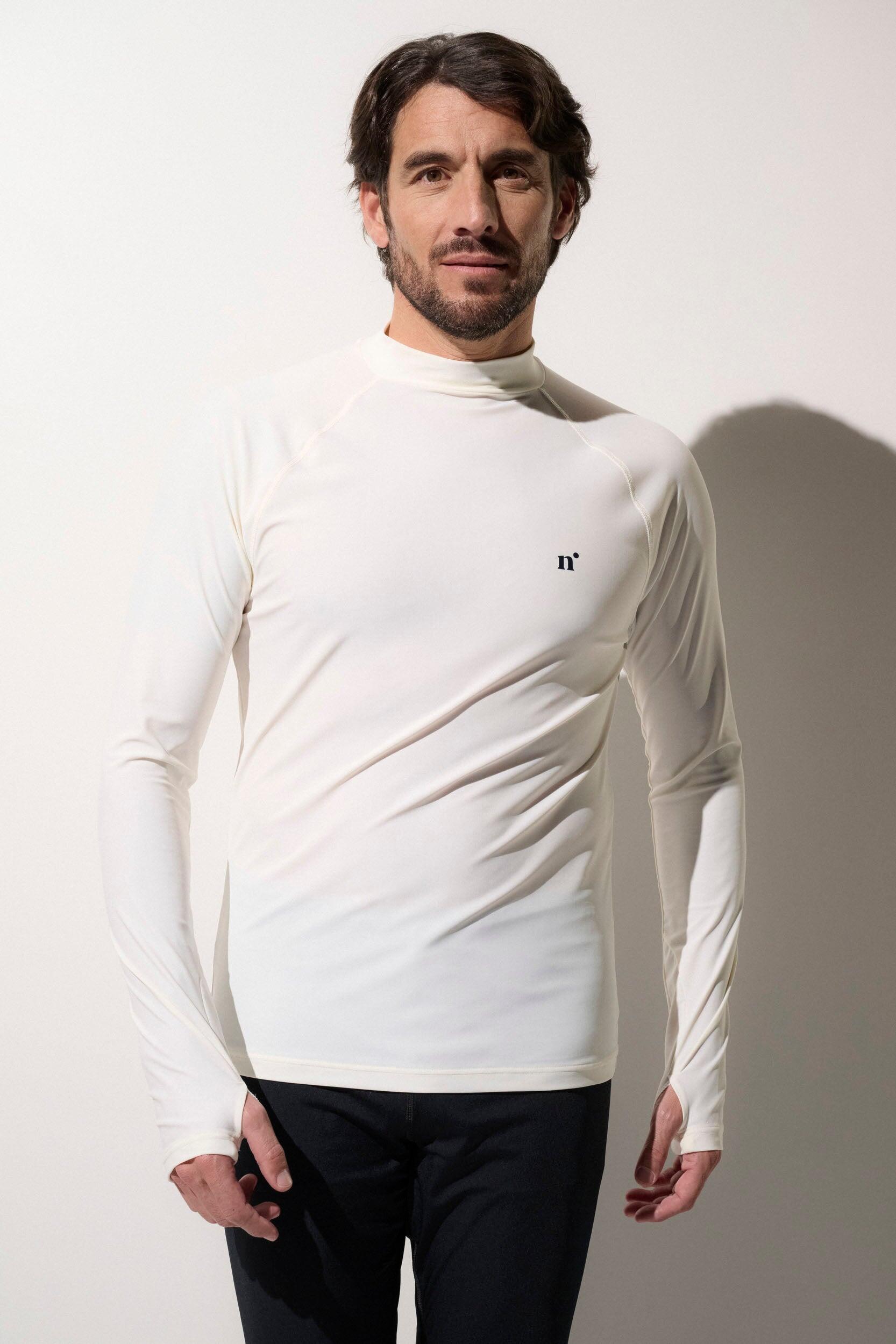 T-shirt de bain anti-UV Homme, Pacific, Blanc Perlé 2/6