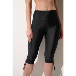 Legging de bain anti-UV court Femme, Malta, Noir