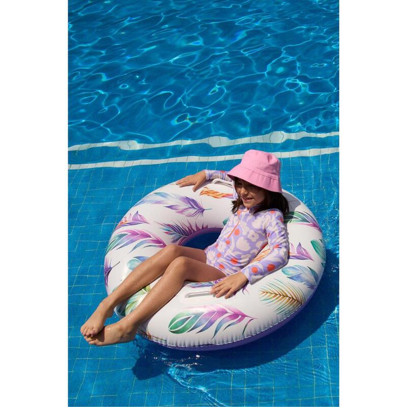 Maillot de bain 1 pièce anti-UV manches longues Enfant, Flores Blossom Lavender
