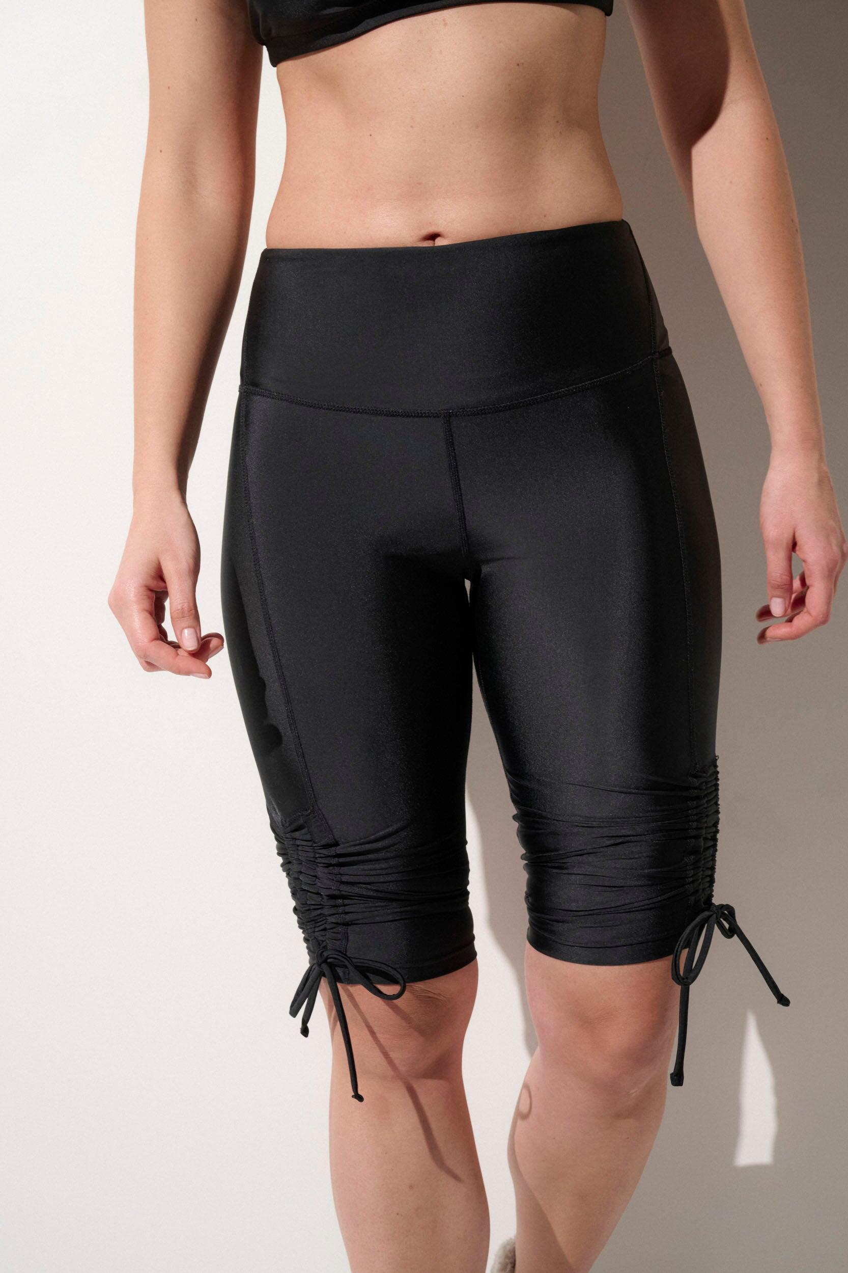 Legging de bain anti-UV court Femme, Malta, Noir 2/5