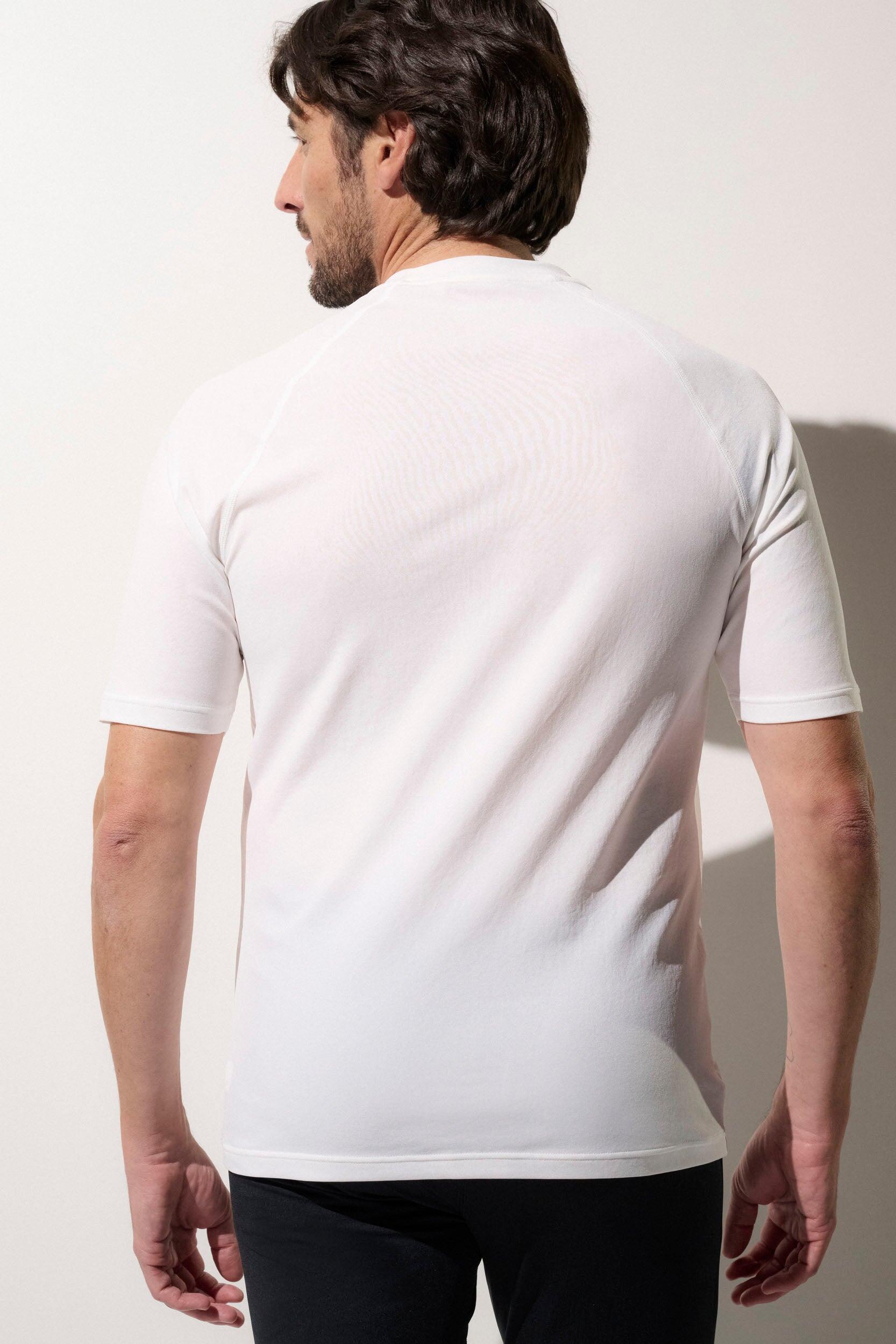 T-shirt de bain anti-UV Homme manches courtes, Moorea, Blanc 5/6
