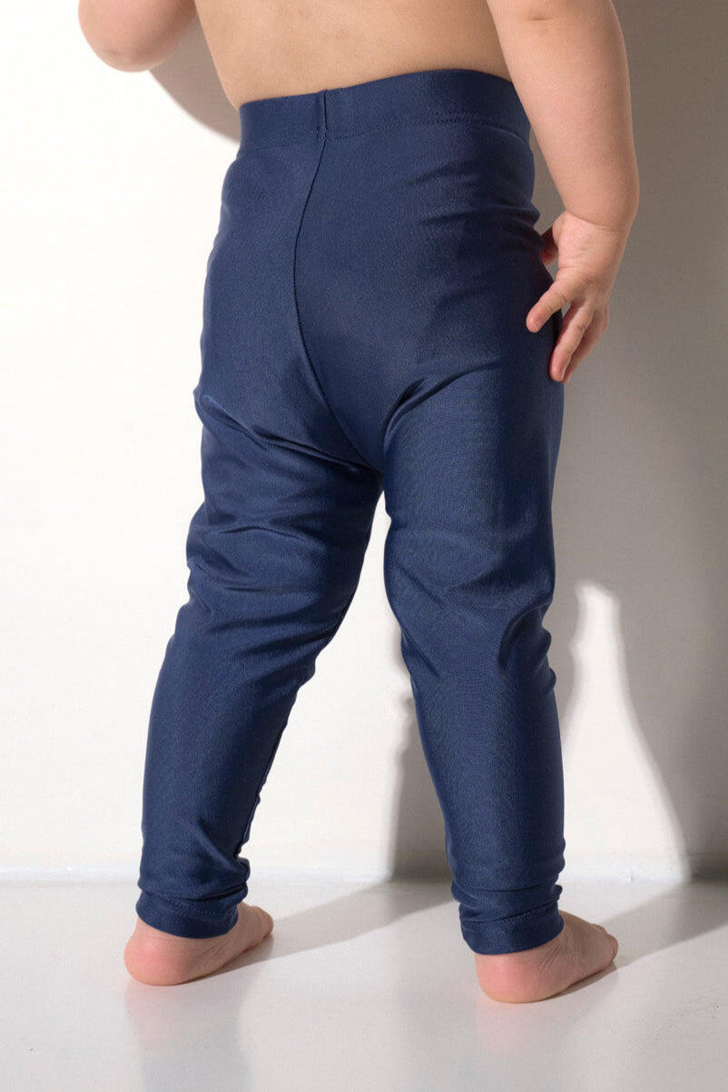 Legging de bain anti-UV Bébé, Samoa, Bleu Océan 2/7
