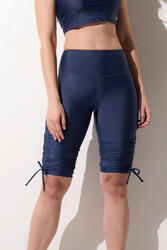 Legging de bain anti-UV court Femme, Malta, Bleu Océan