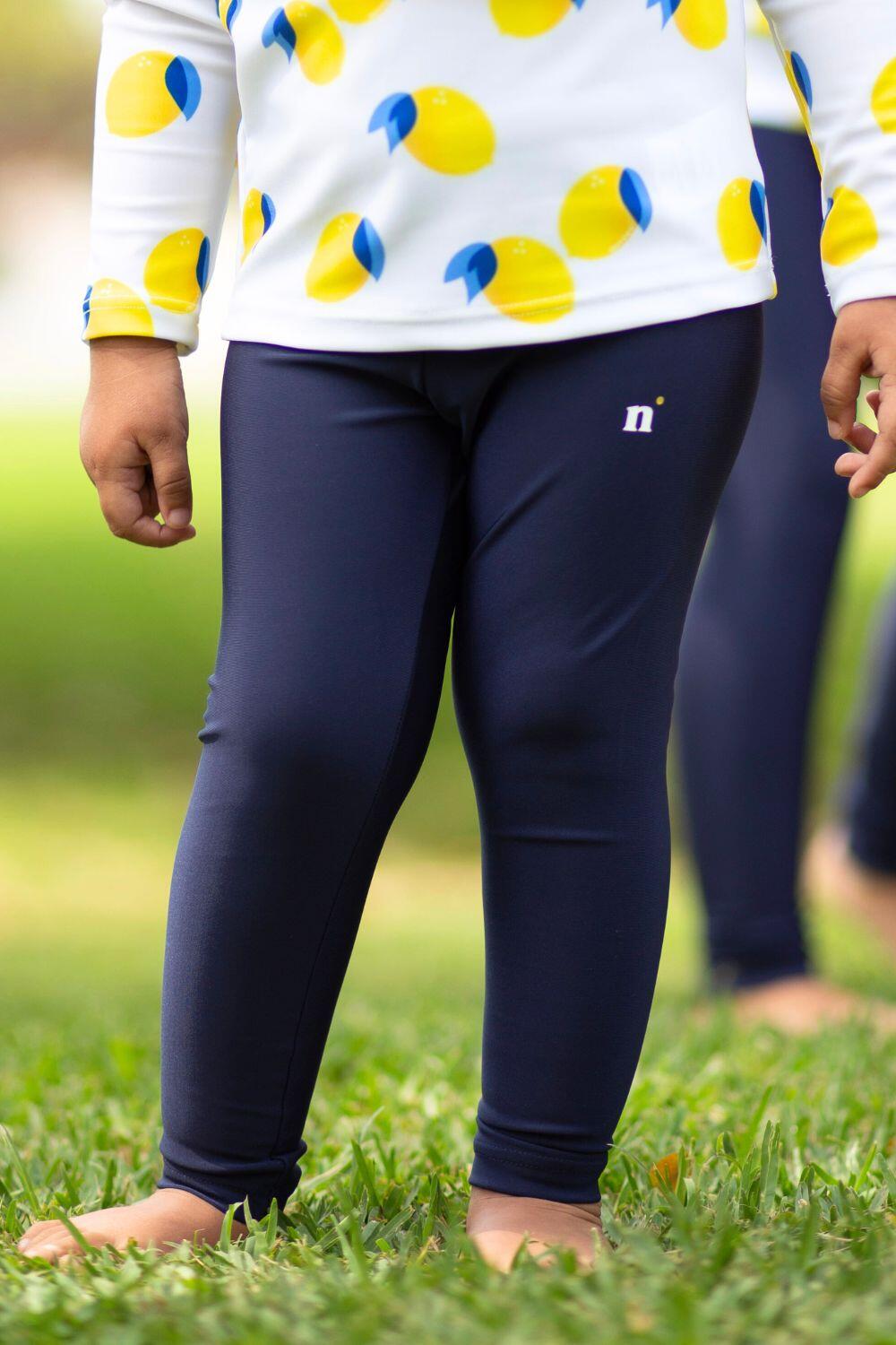 Legging de bain anti-UV Bébé, Samoa, Bleu Océan 6/7
