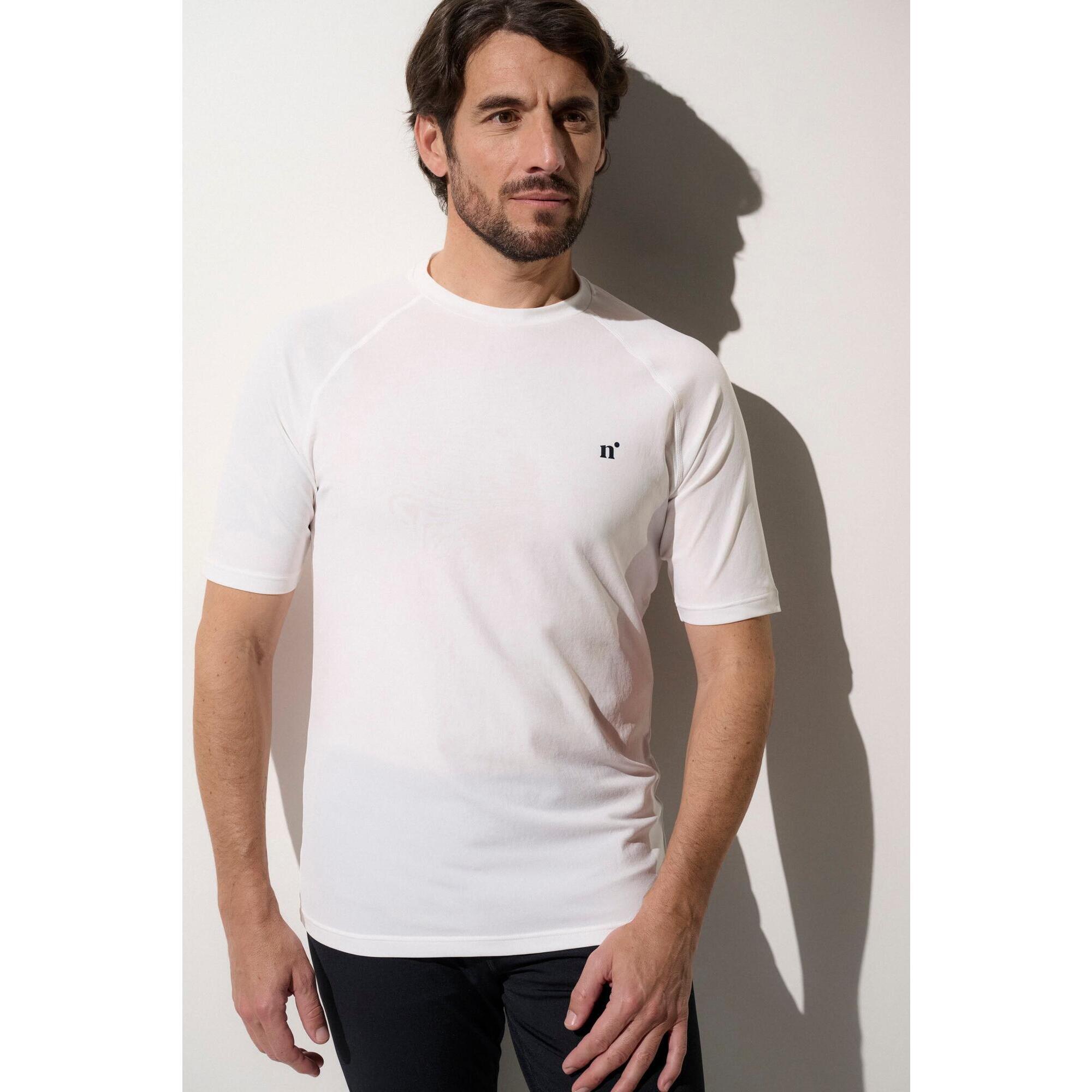 Ker Sun - T-shirt De Bain Anti-uv Homme Manches Courtes, Moorea, Blanc - T-shirt Anti-uv - Blanc - 36 Xs - Decathlon