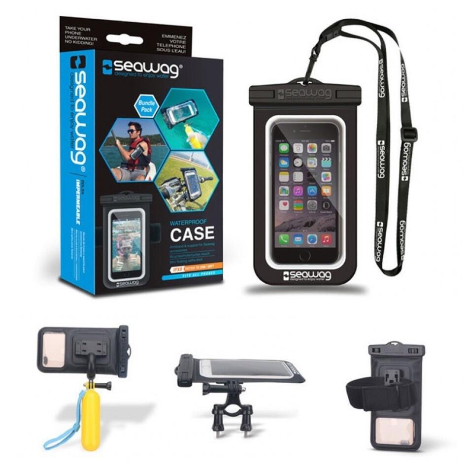 SEAWAG Bundle-Paket: Wasserdichte Handyhülle 5,7" + Zubehör