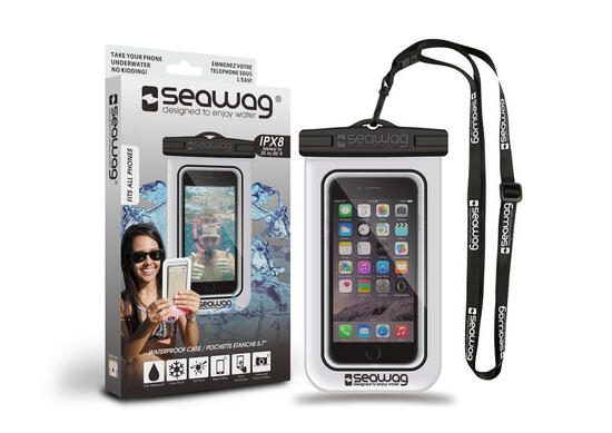 Seawag Pochette Étanche Smartphone 5,7" Blanc & Noir