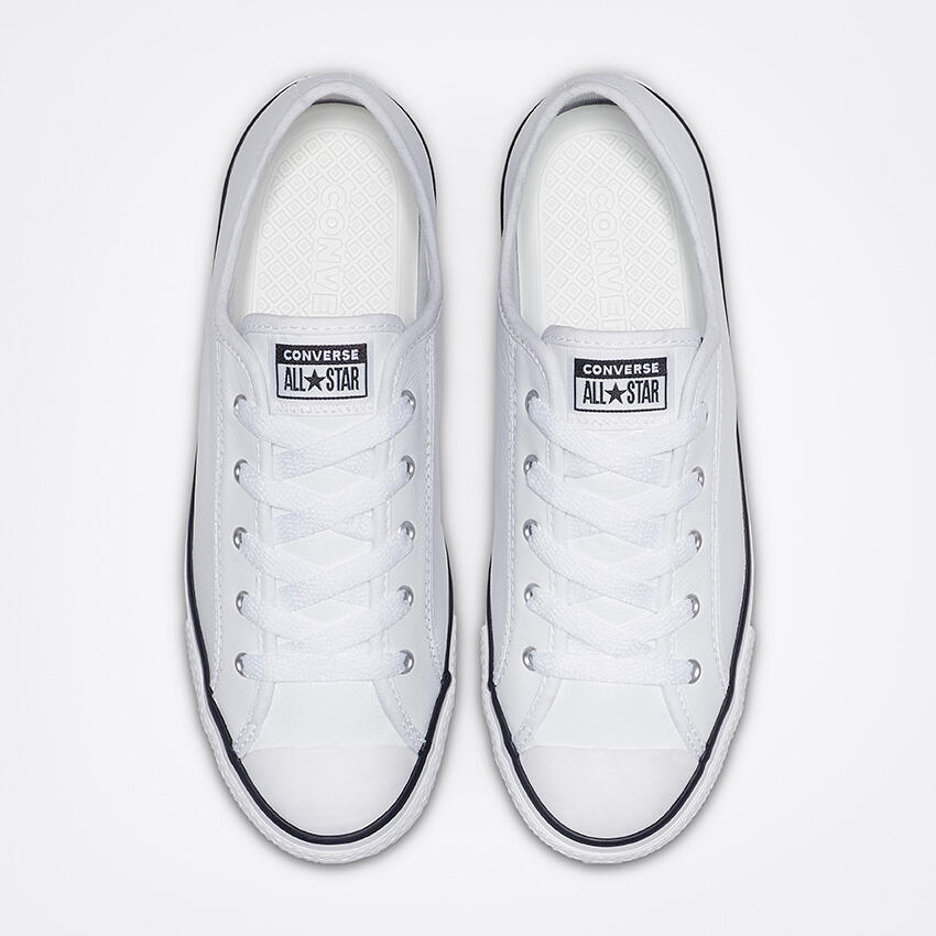 Baskets Converse Chuck Taylor All Star Dainty Leather Low, Blanc, Unisexe 2/5