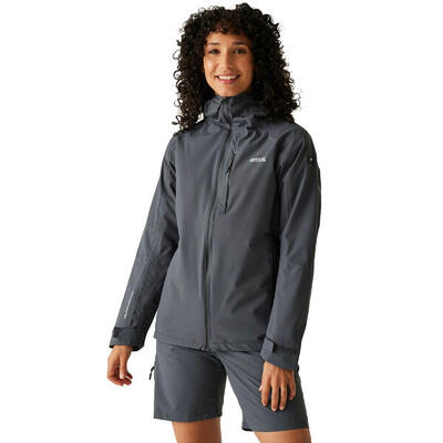 Dames birchdale ii waterdichte jas (zwart/seal grey)
