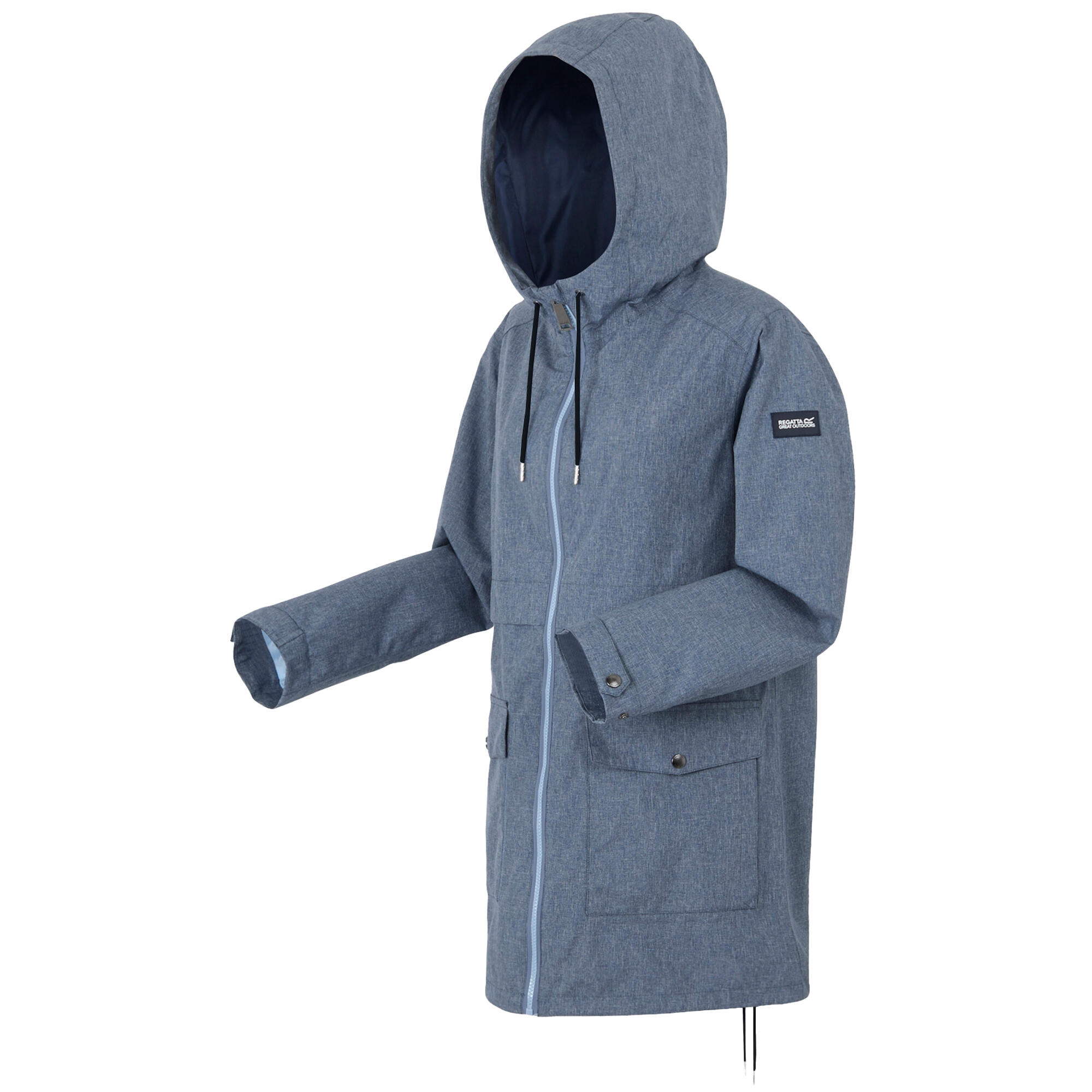 Womens/Ladies Navaeh Linear Waterproof Jacket (Chambray/Dark Denim) 3/4