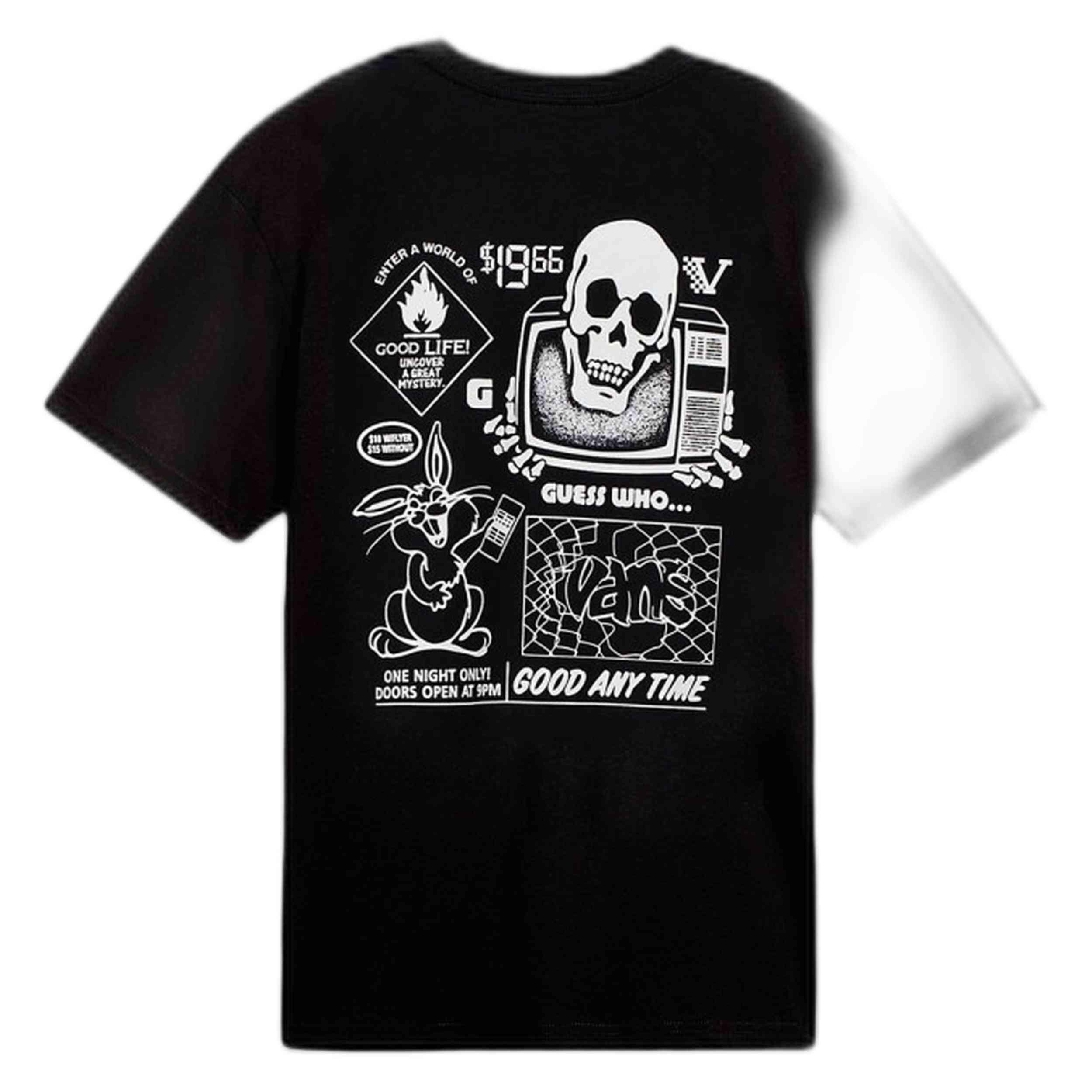 T-shirt Vans modelo VN000JC2BLK1 para crianças unissex 3/5