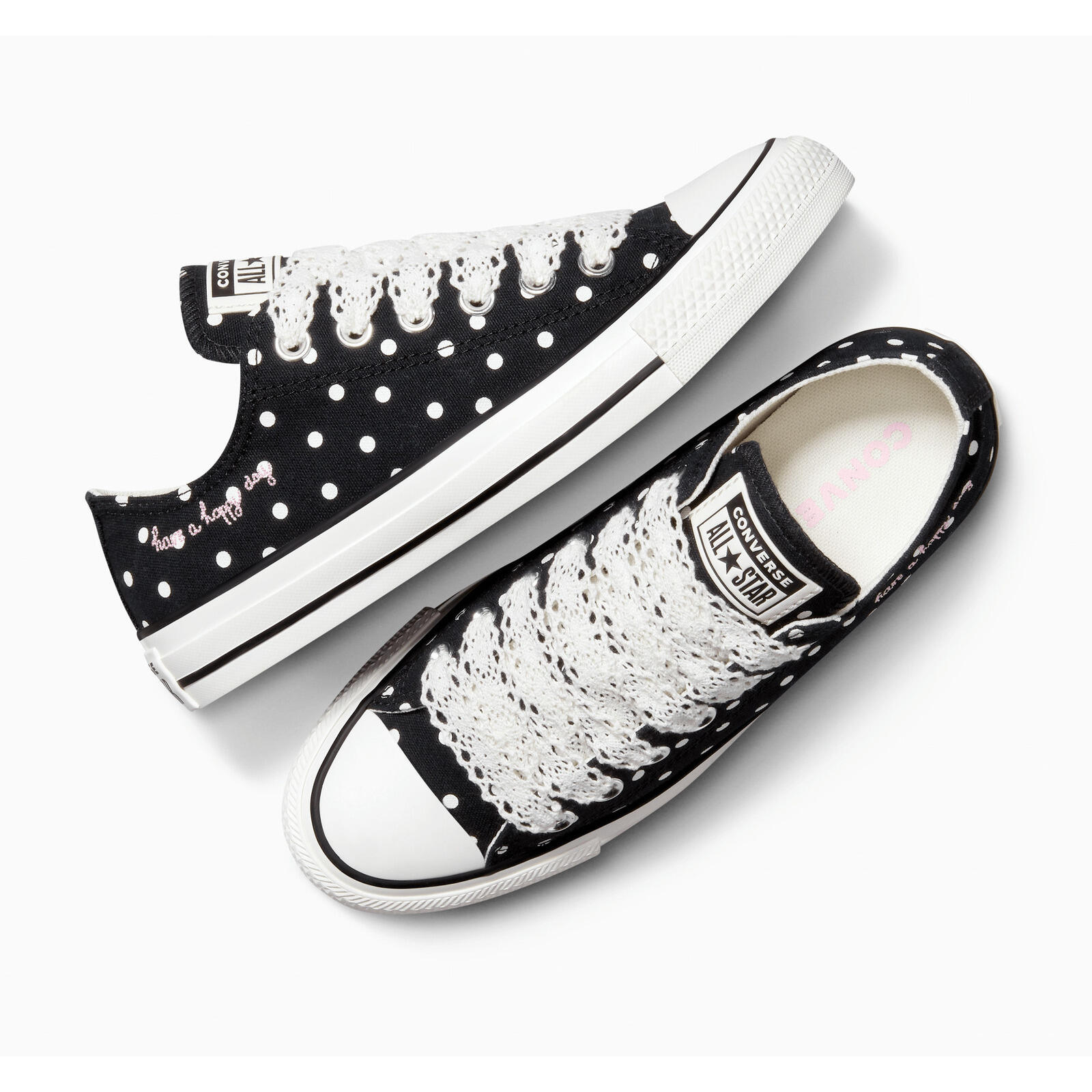 Baskets Converse Chuck Taylor All Star Polka Dot, Noir, Unisexe 2/6