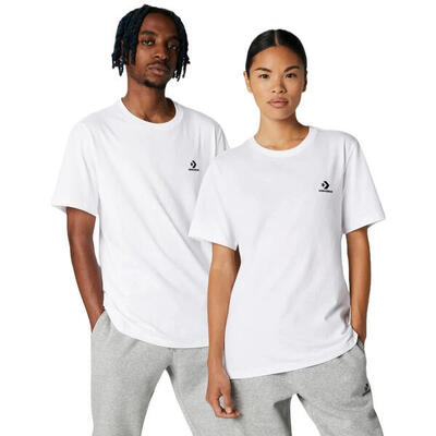 T-Shirt Converse Go-To Embroidered Star Chevron. Weiß. Unisex